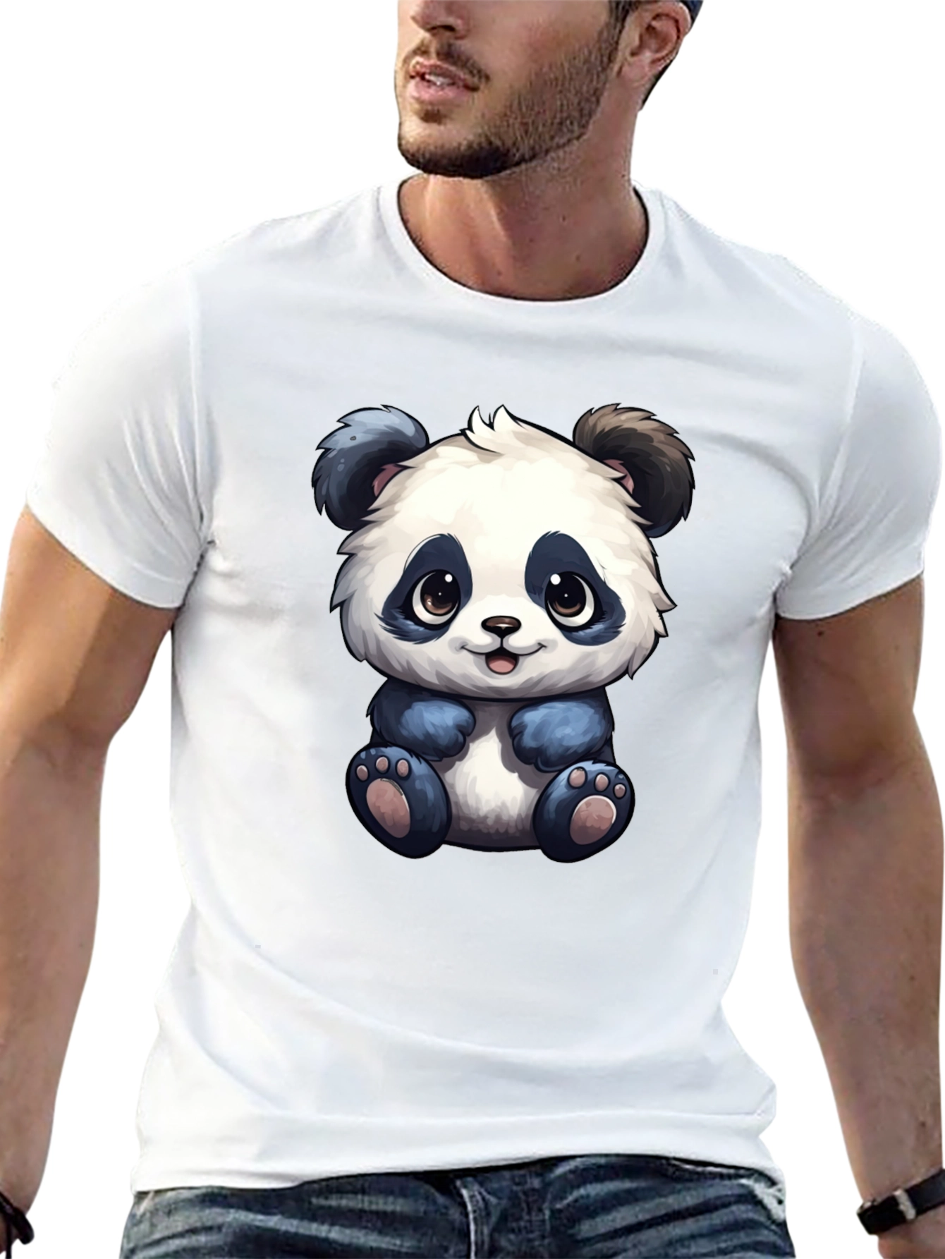 Cute Panda Bear Graphic T-Shirt