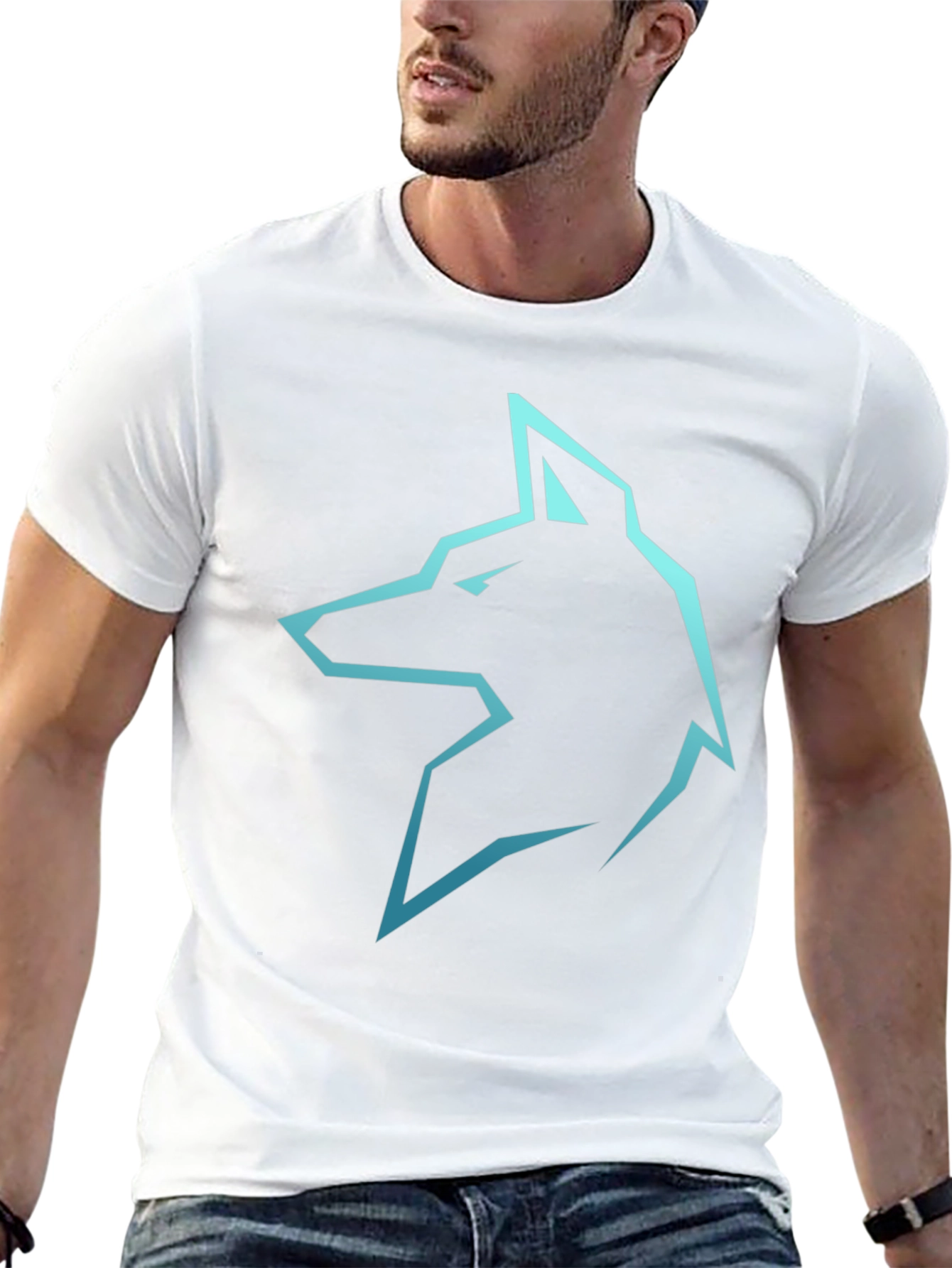 Cool Wolf Graphic Black T-Shirt