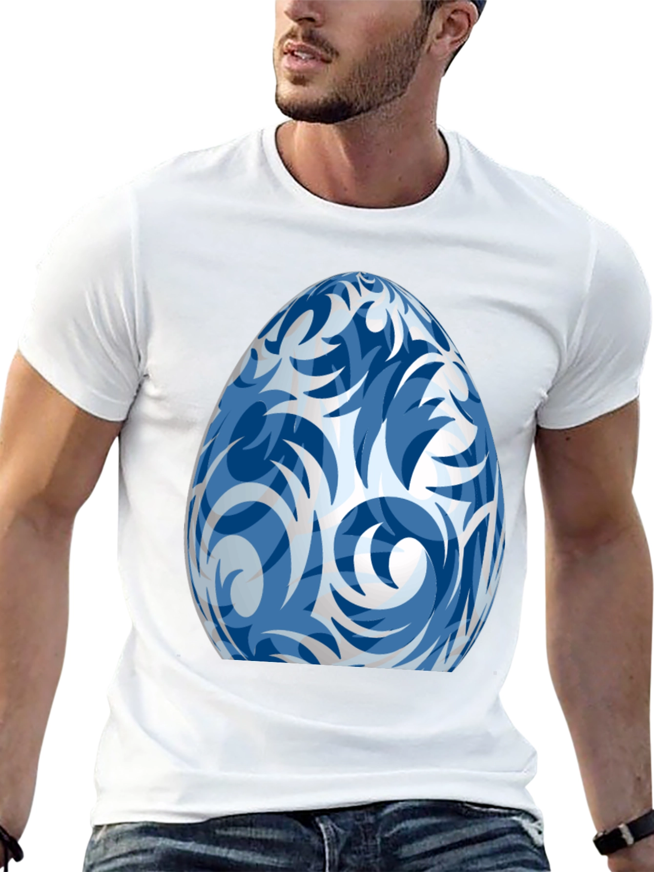 Blue Egg Graphic Tee - Unique Design