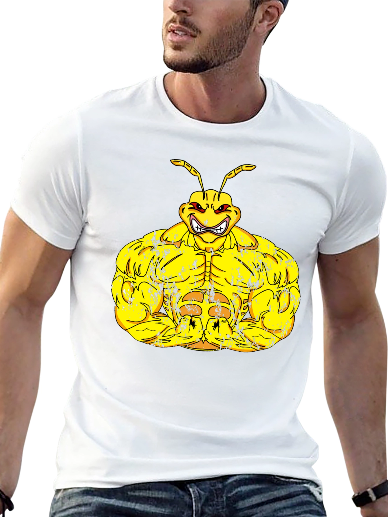 Muscle Ant Graphic Black T-Shirt