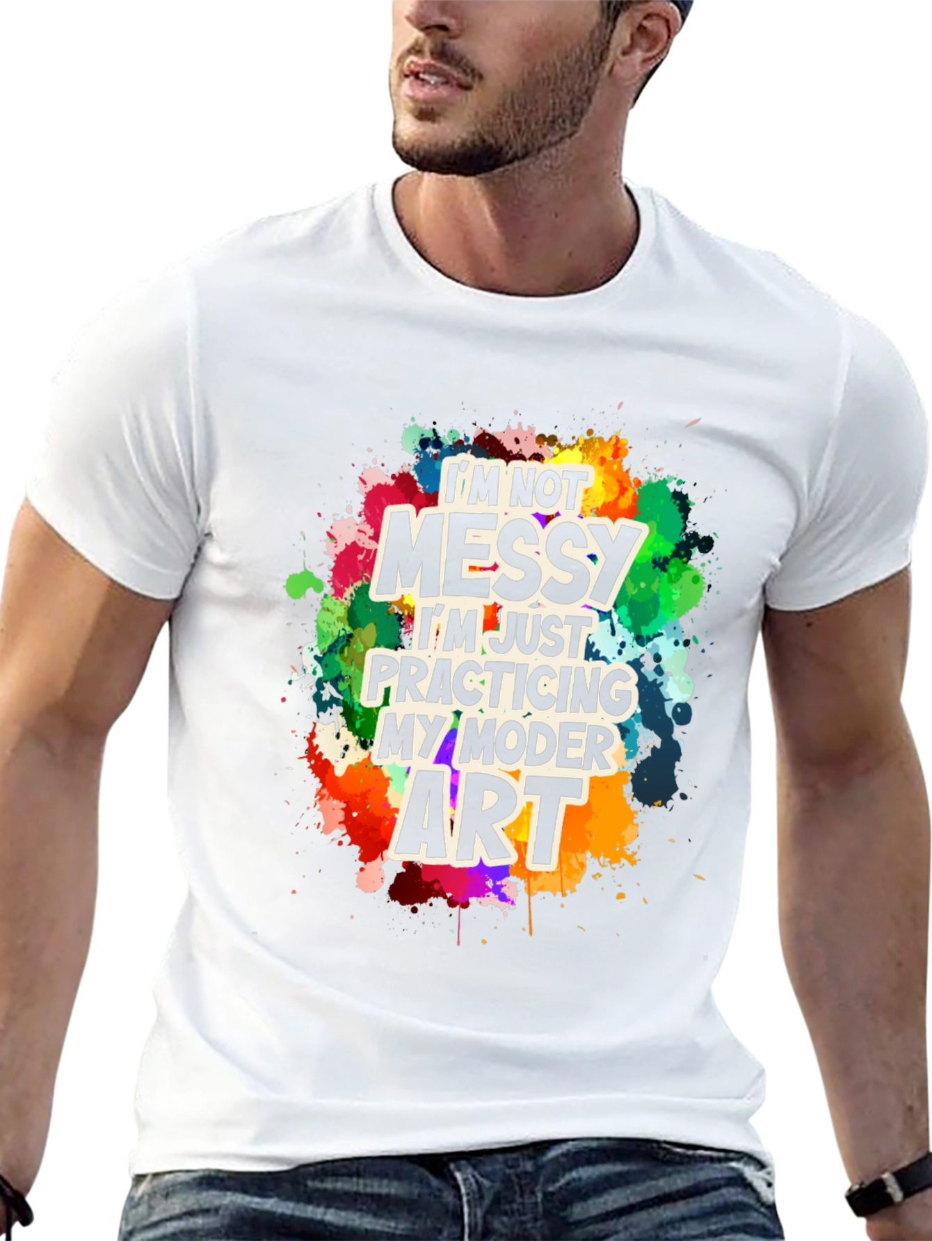Funny Modern Art Messy T-Shirt
