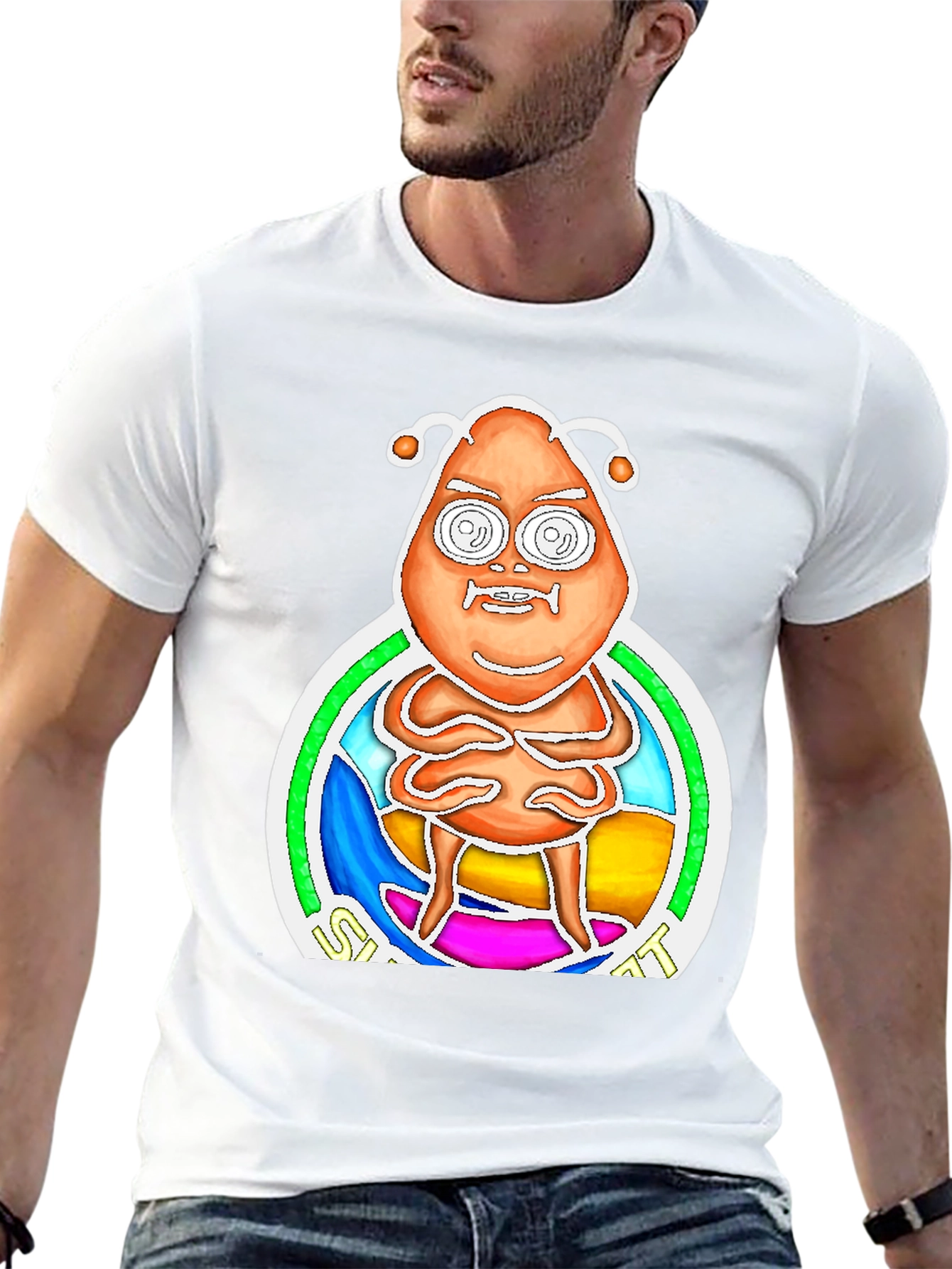 Alien Graphic Print Tee - Quirky Novelty T-Shirt