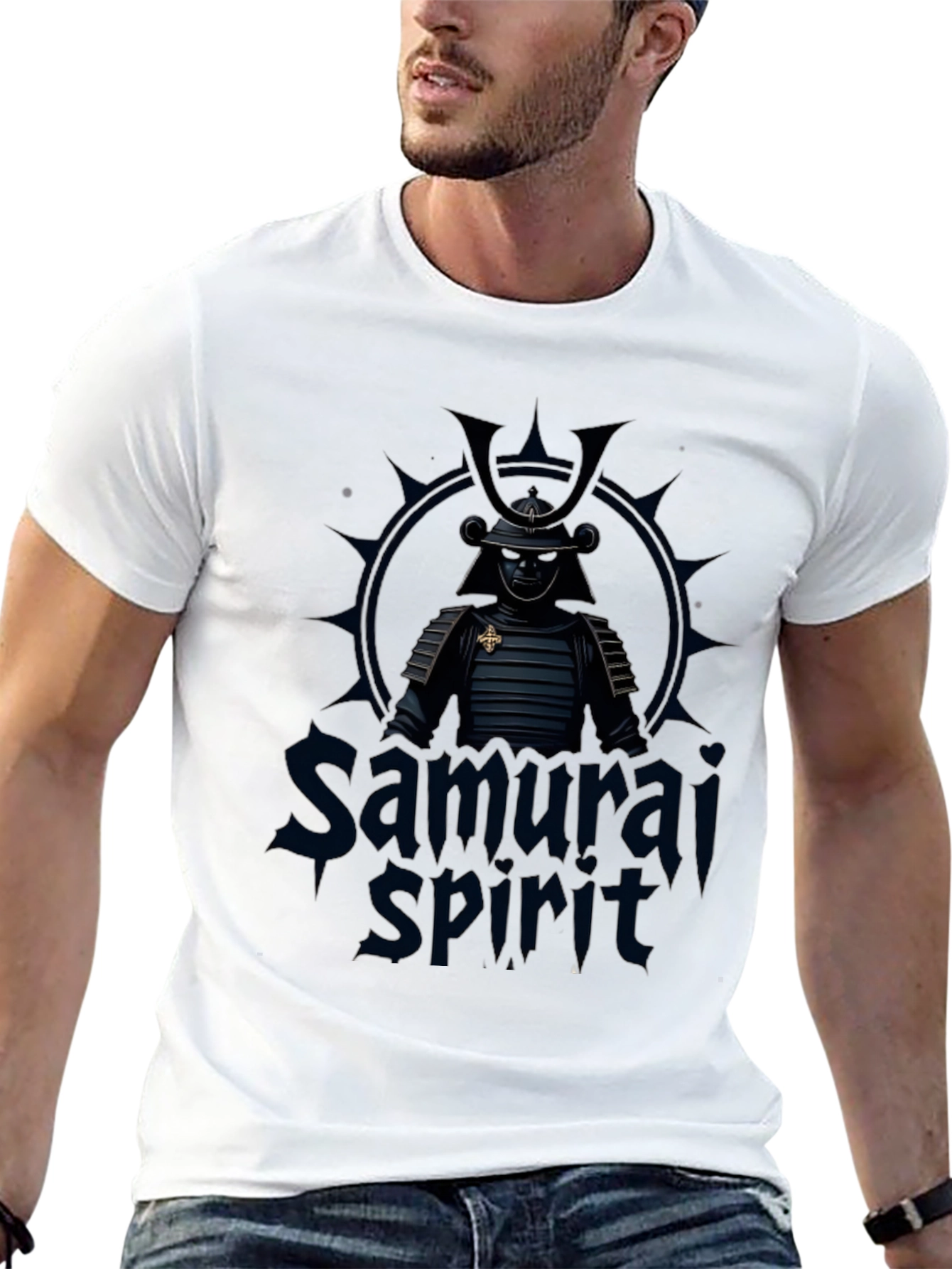 Samurai Spirit Graphic Black T-Shirt