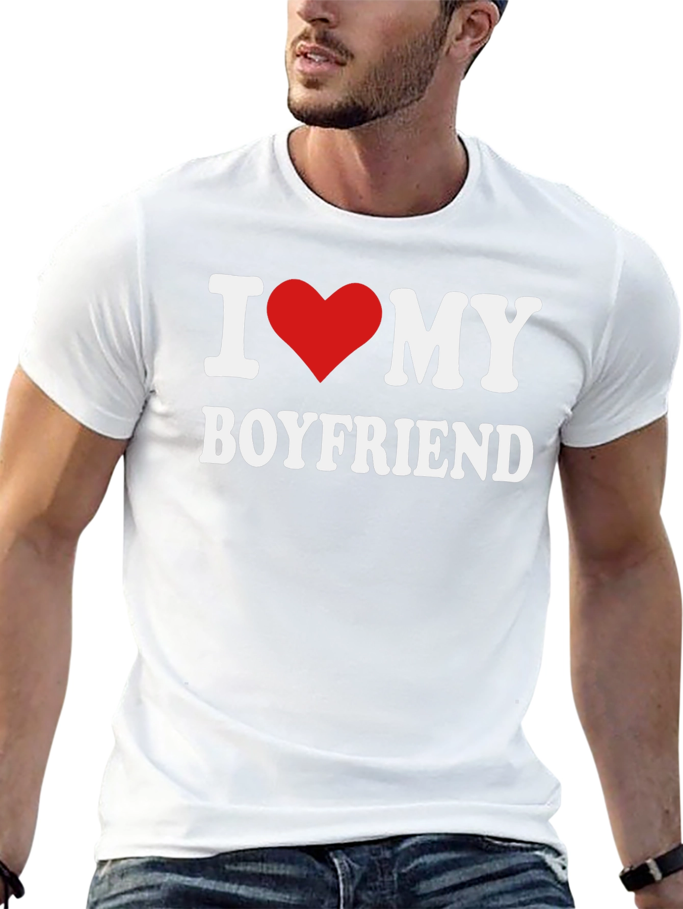 I Love My Boyfriend T-Shirt - Affectionate Graphic Tee