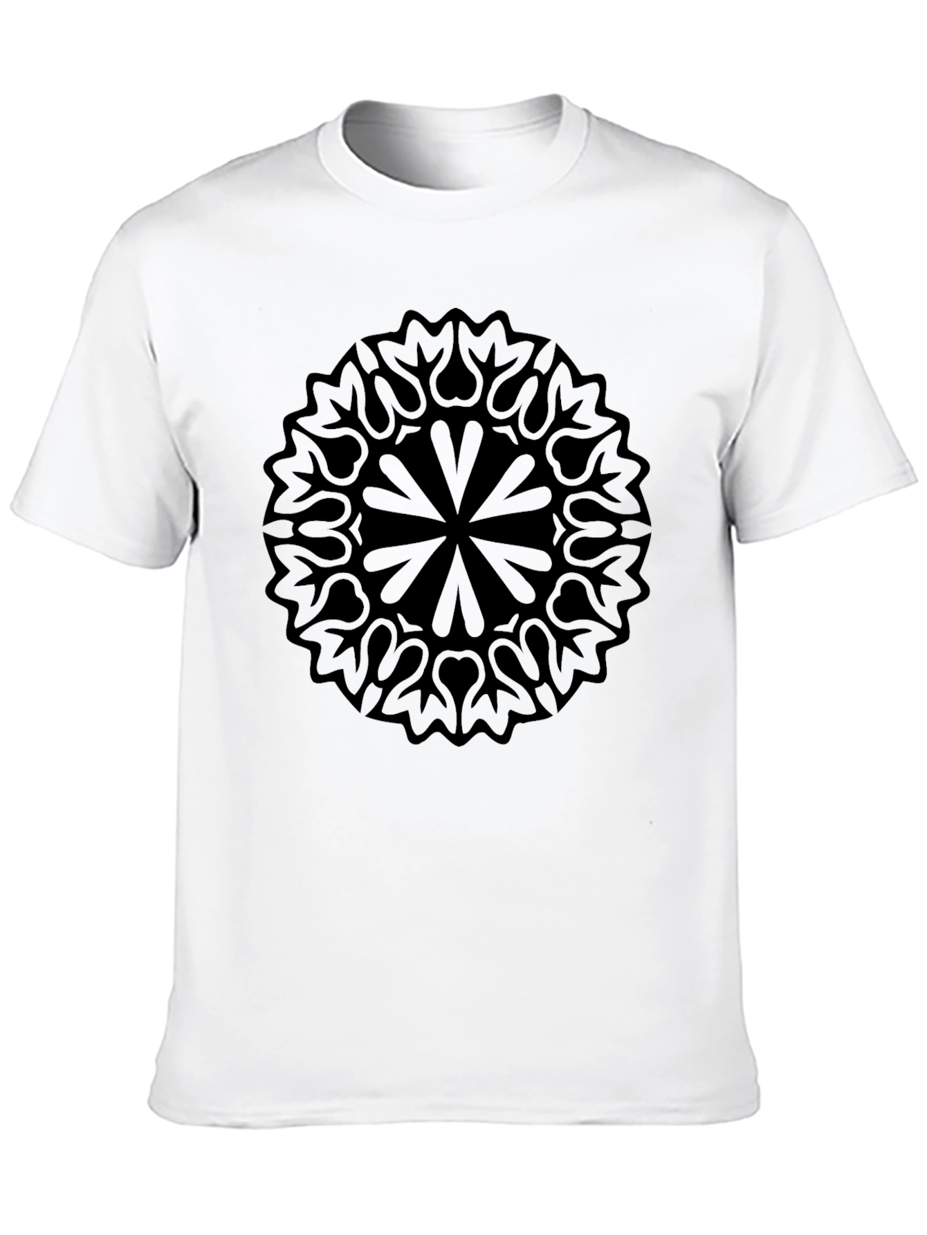 Black Mandala Graphic Tee - Stylish Comfort
