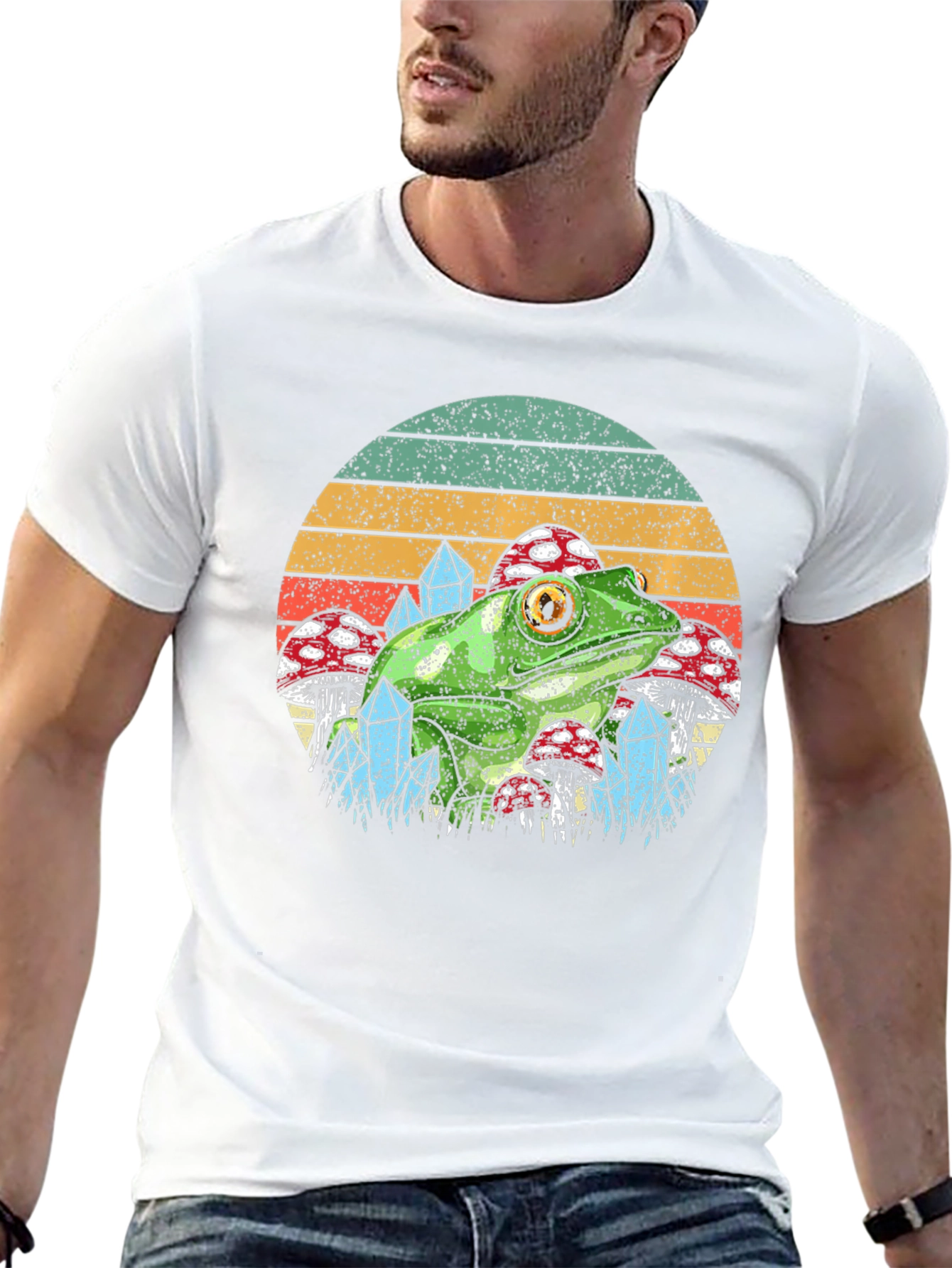 Frog & Mushroom T-Shirt - Nature Aesthetic Tee