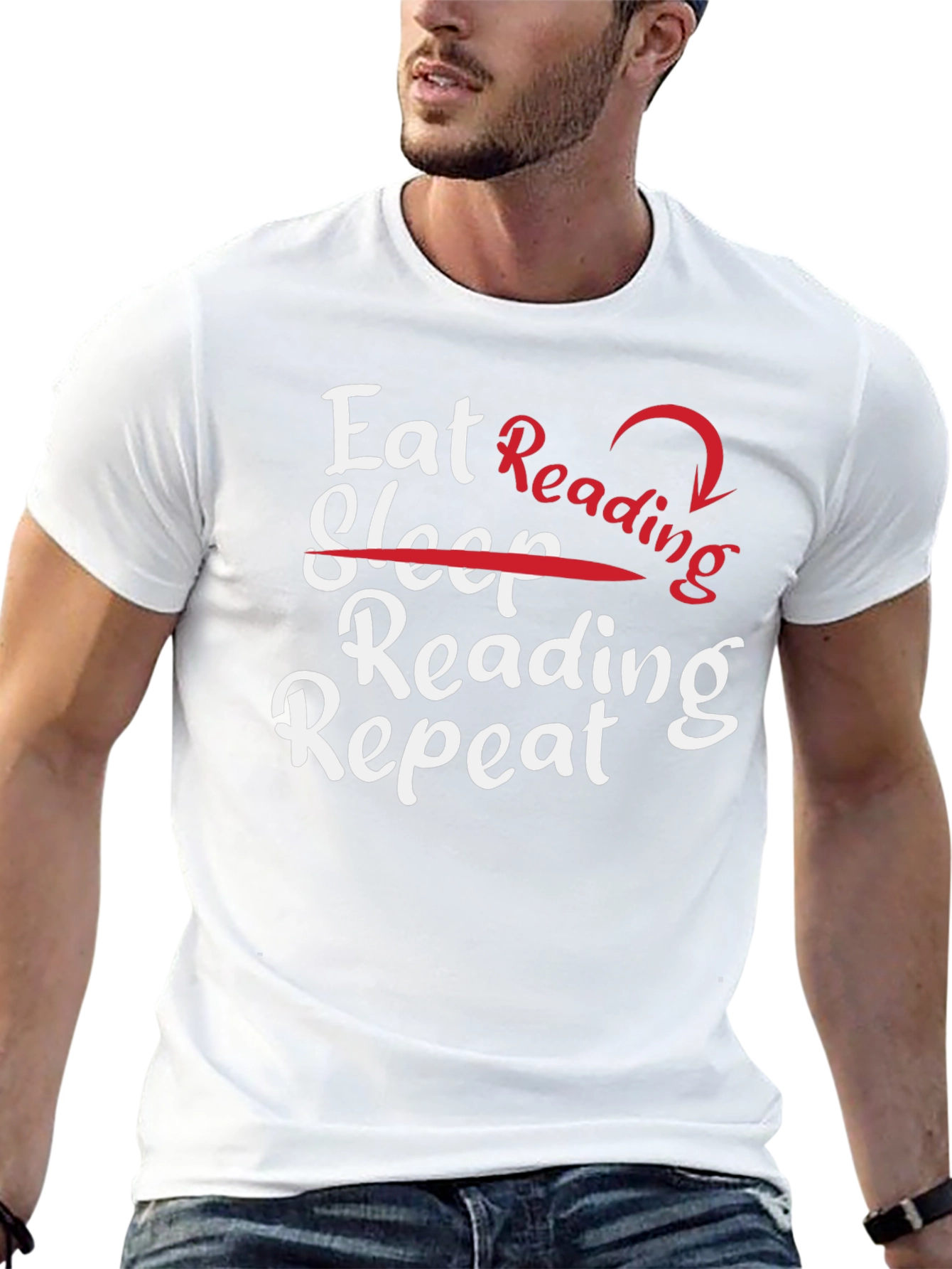 Eat Reading Repeat Black Graphic Tee