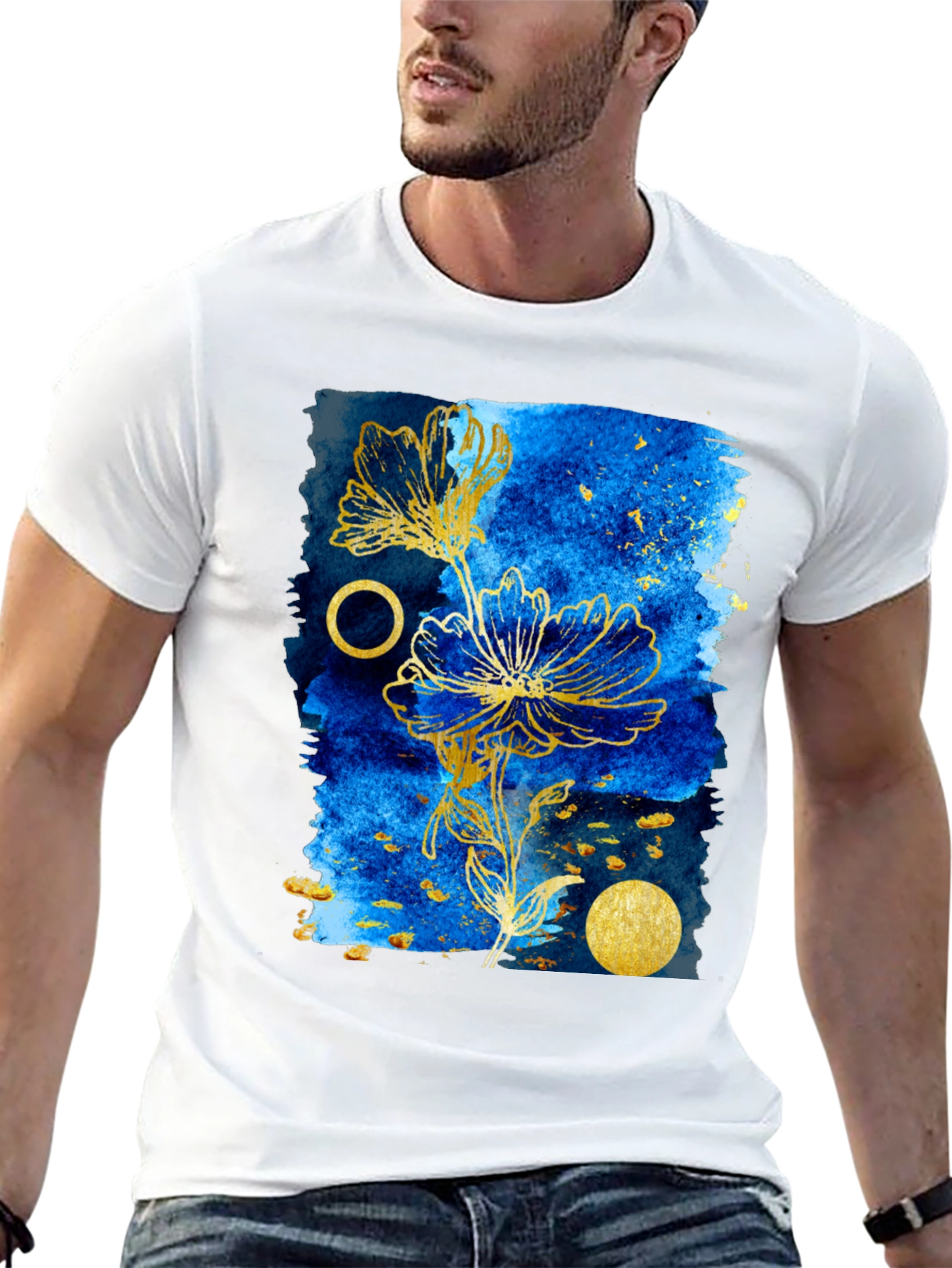 Floral Galaxy Print Tee