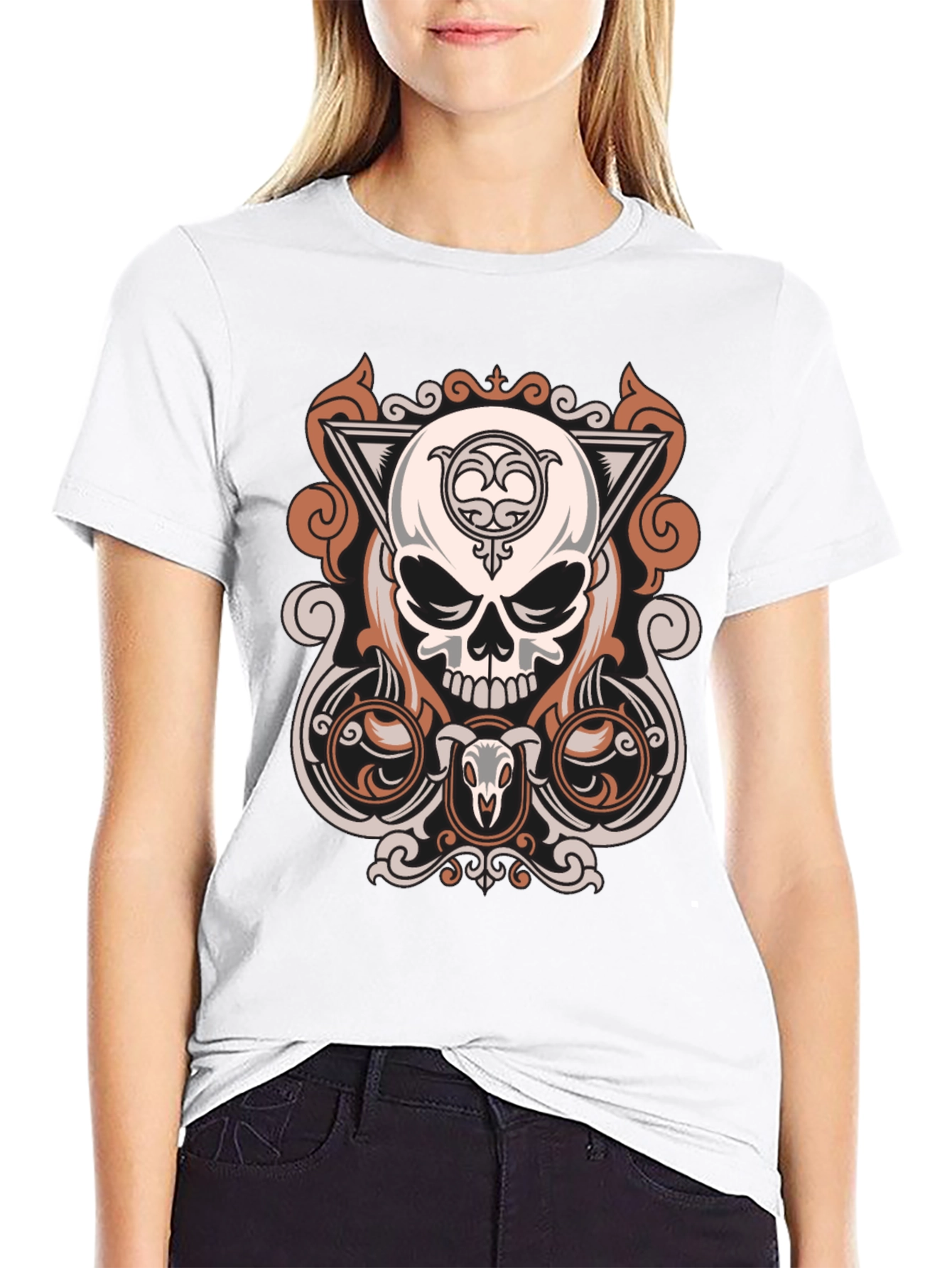 Skull Graphic Print T-Shirt - Modern Design