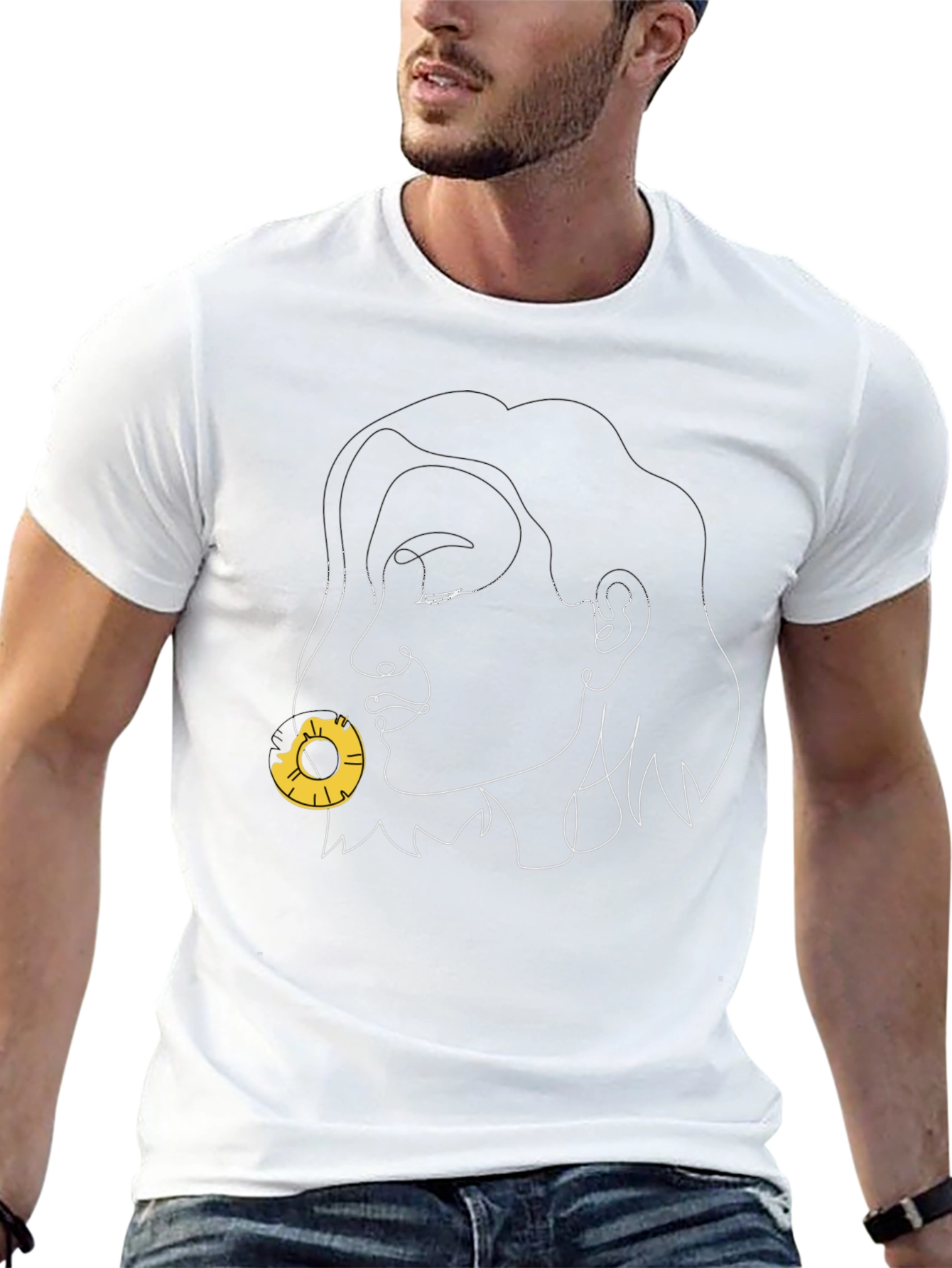 Abstract Face Pineapple Graphic Tee