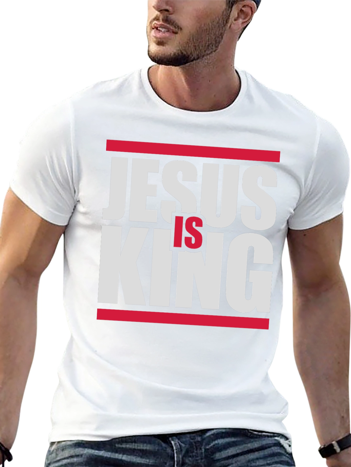 Jesus is King Graphic Tee - Stylish Christian T-Shirt