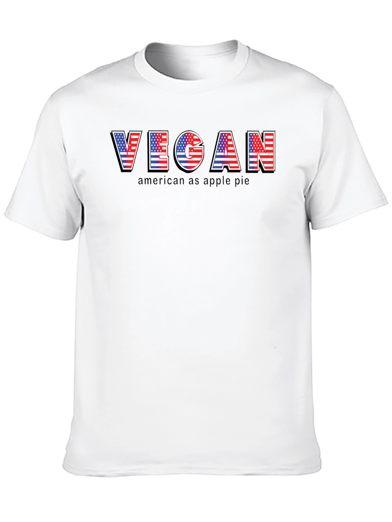 Vegan American Apple Pie Patriotic T-Shirt