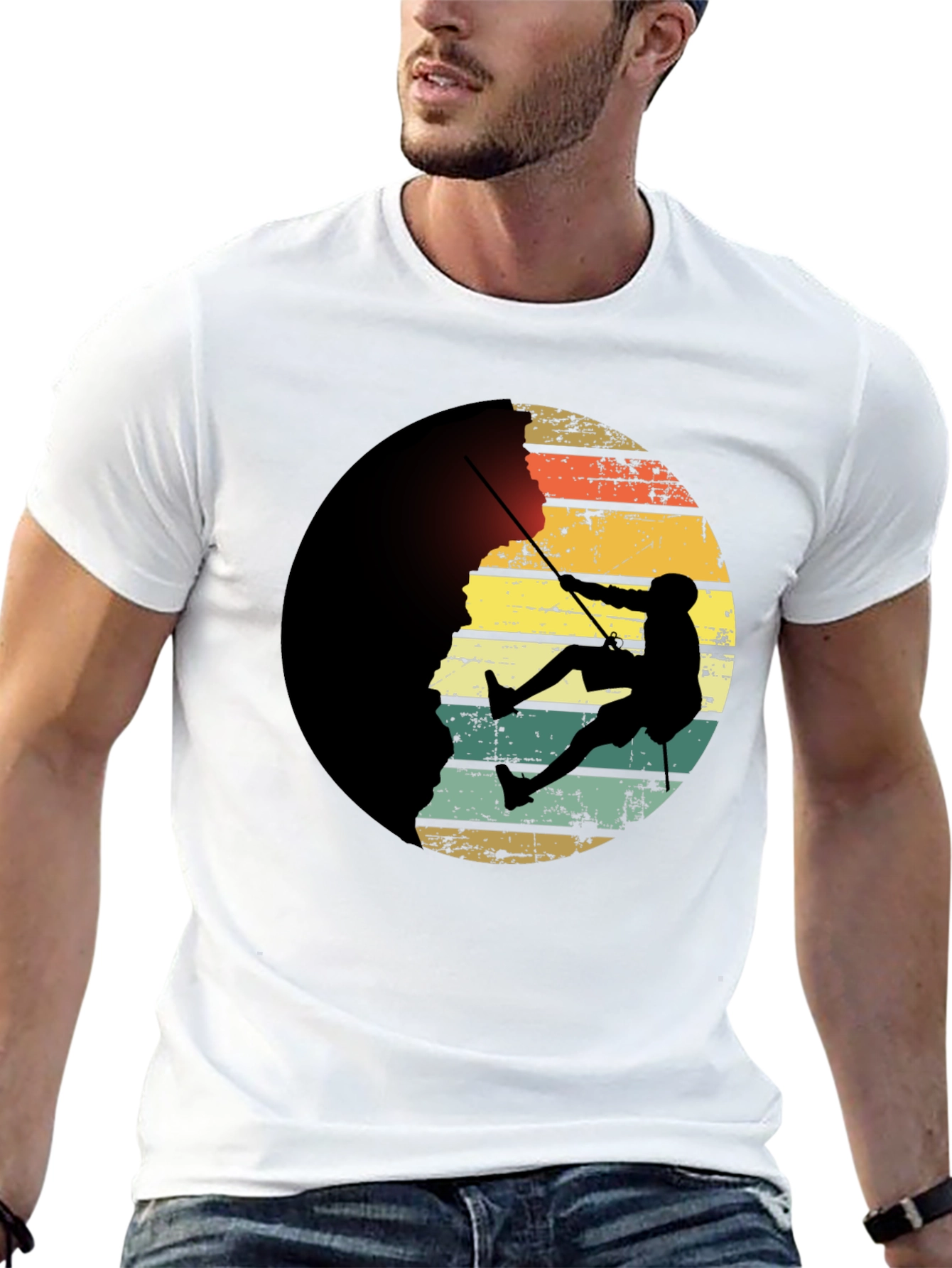 Climber Retro Graphic Tee - Mens Black T-Shirt