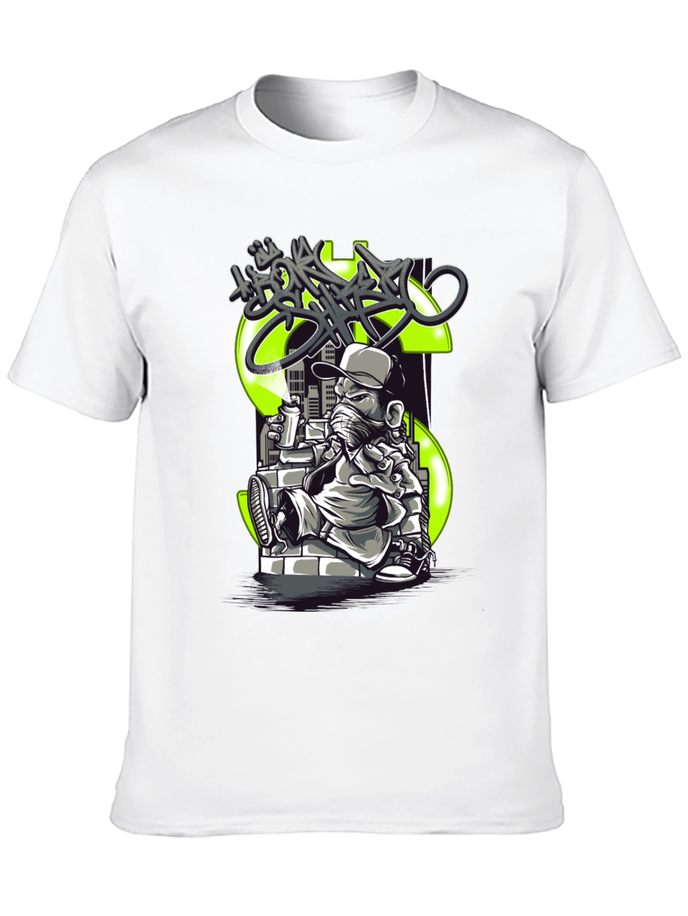 Urban Streetwear Tee - Money Graffiti Design