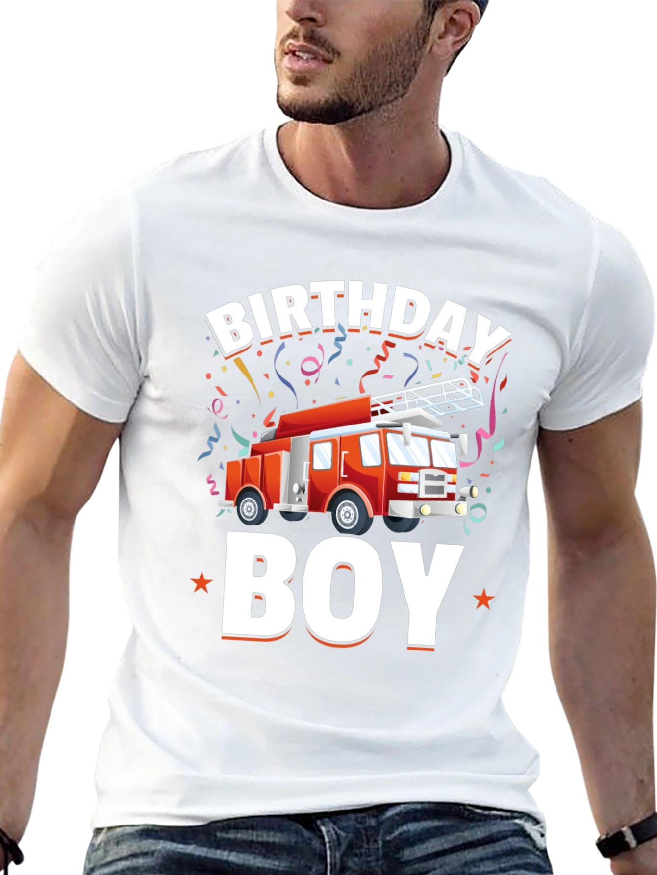 Birthday Boy Firetruck T-Shirt