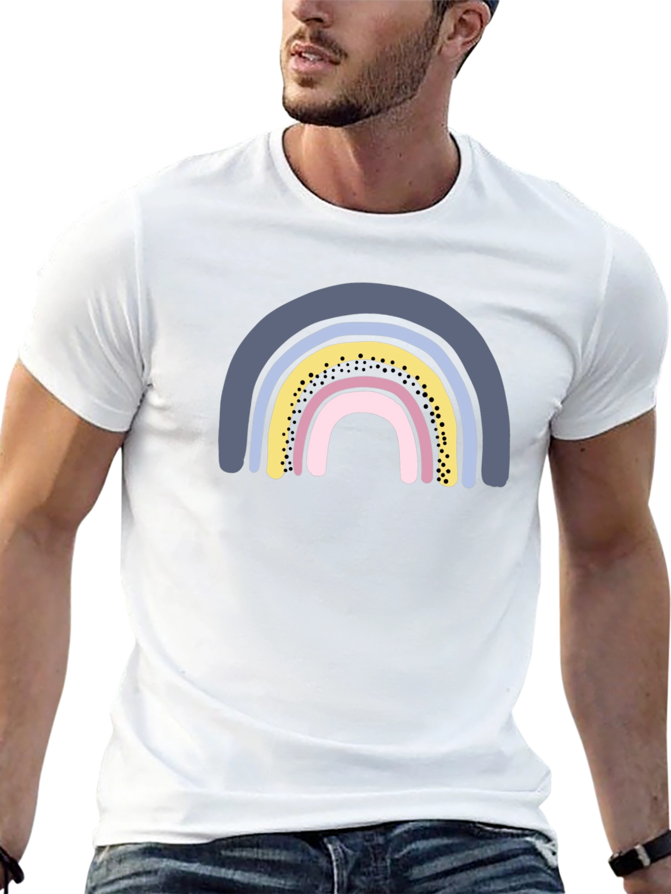 Rainbow Graphic Tee - Unisex Cotton T-Shirt
