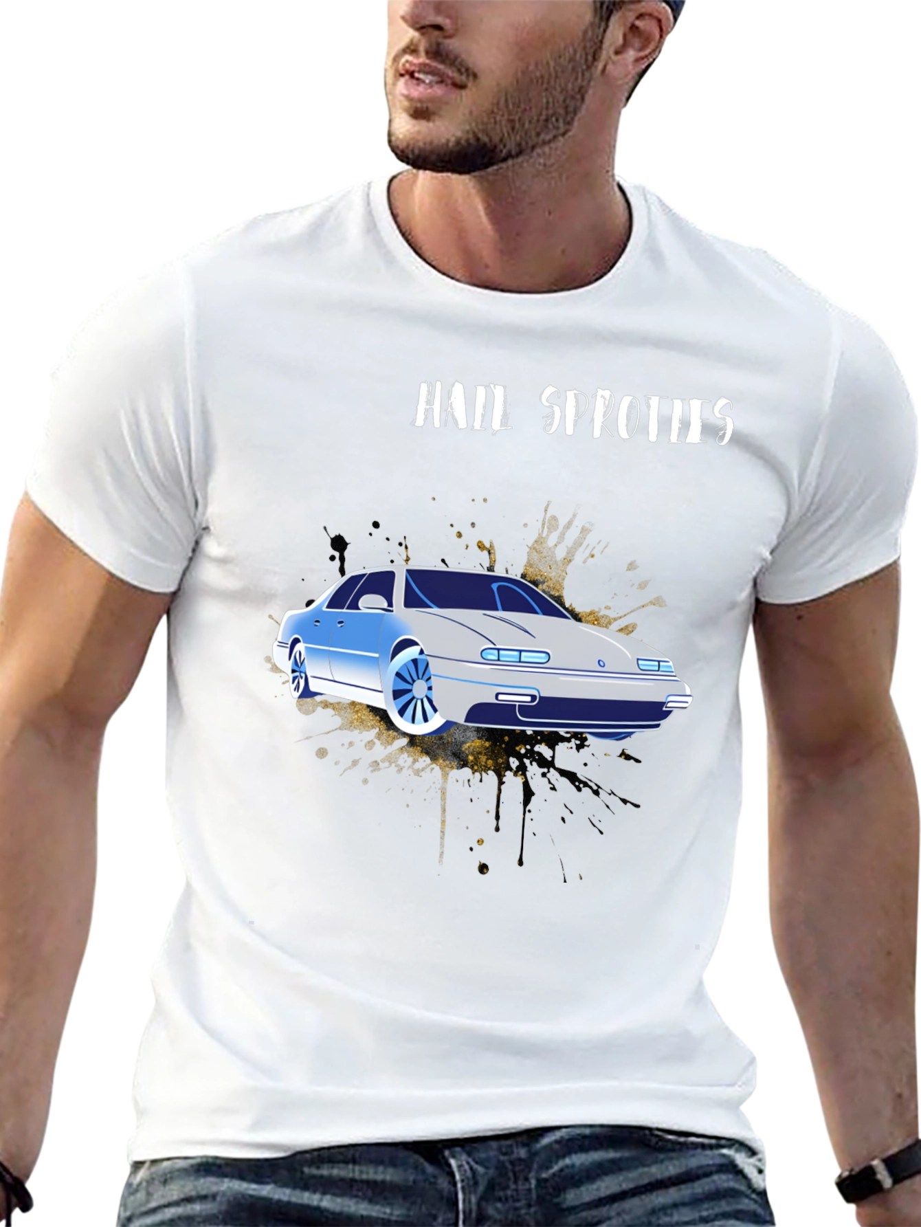 Hail Sprotics Car Graphic T-Shirt