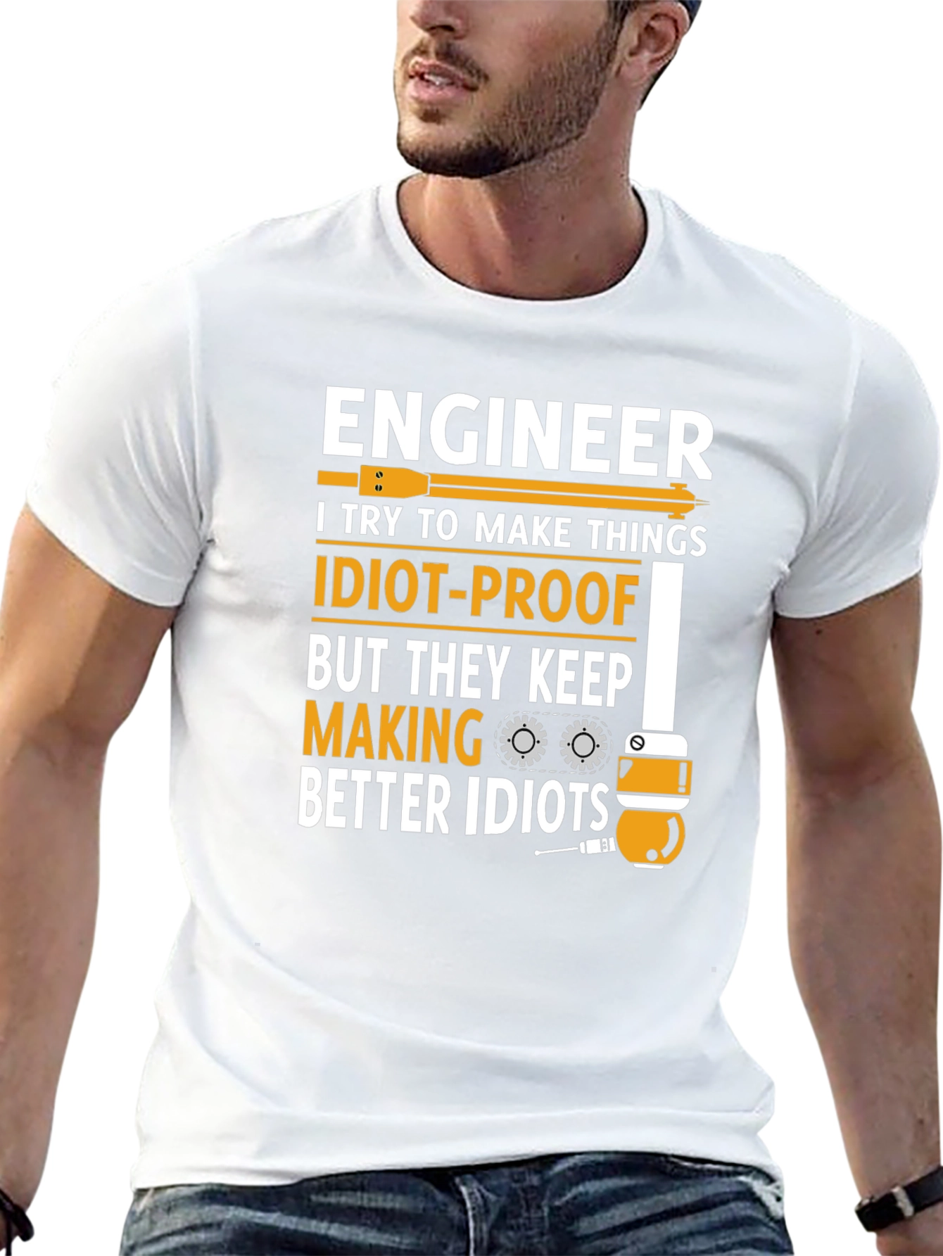 Engineer Humor T-Shirt - Idiot Proofing