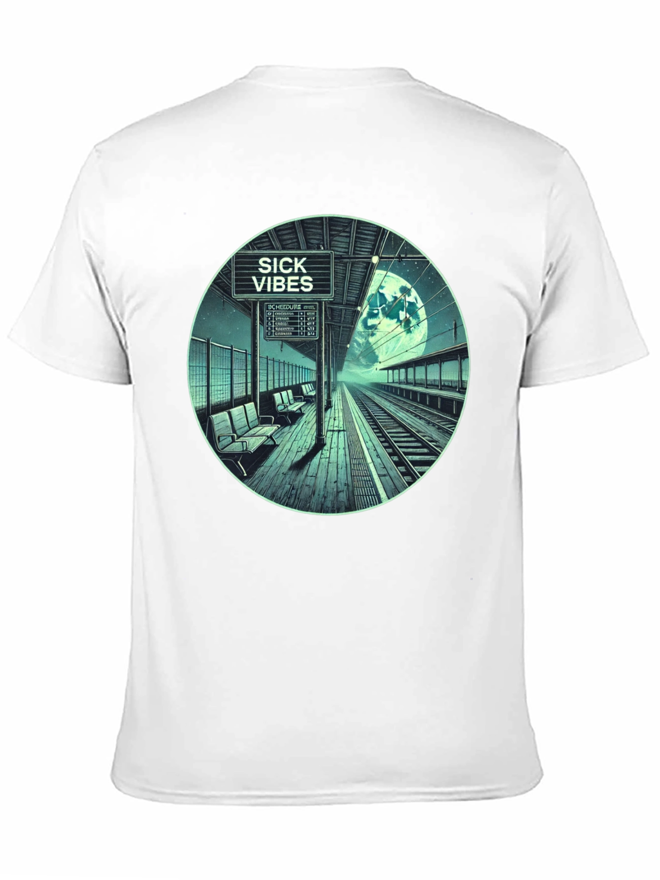 Sick Vibes Station Graphic Tee - Black