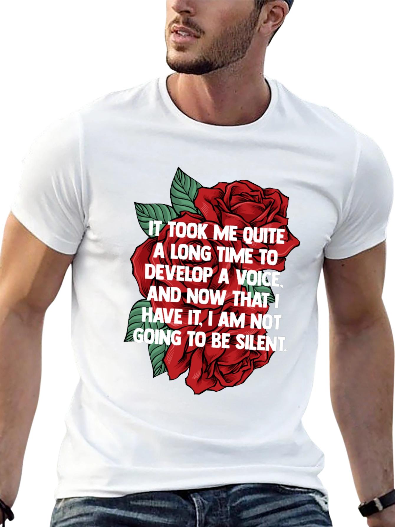 Empowered Voice Rose Graphic T-Shirt