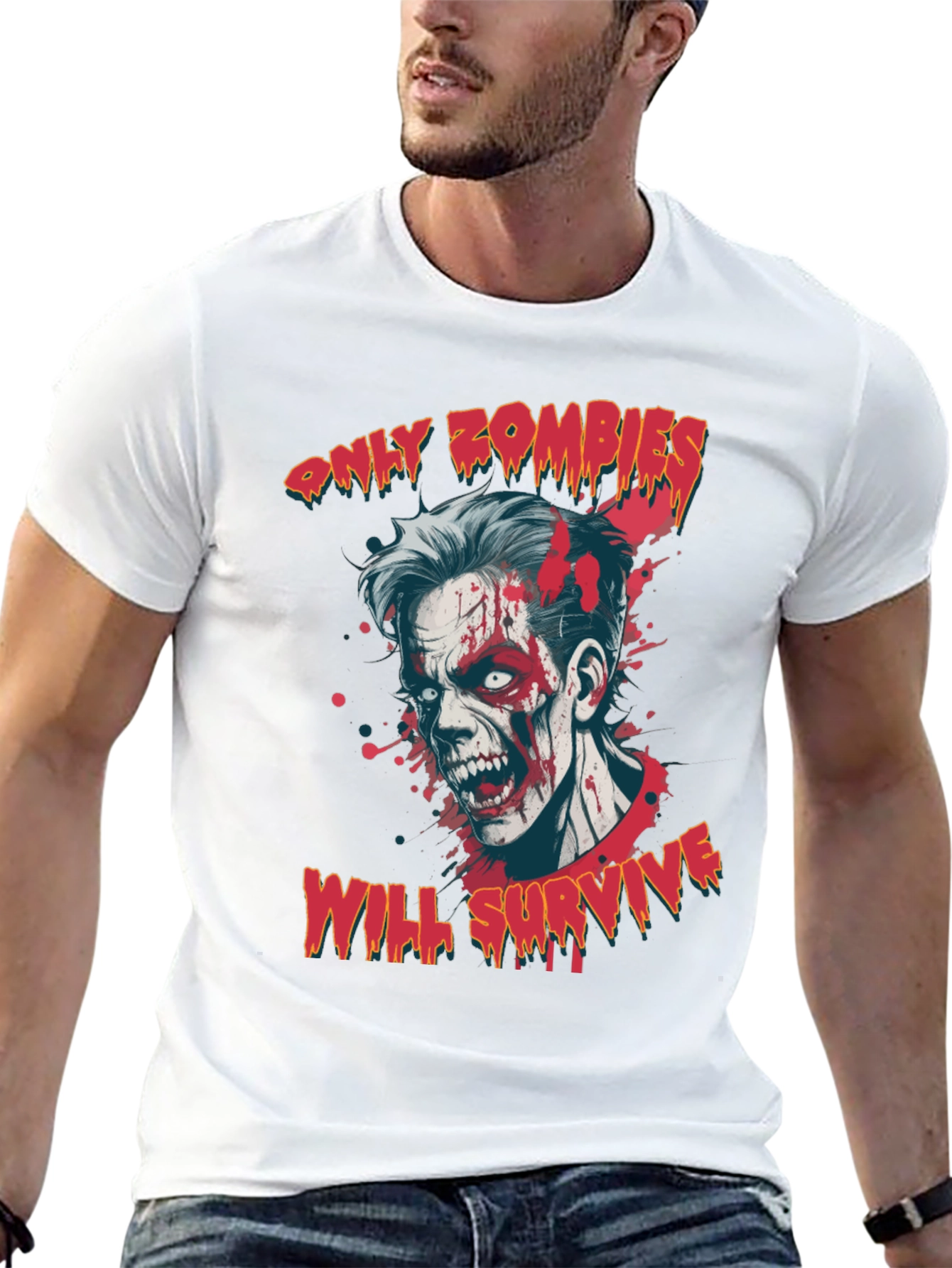 Zombie Survival Graphic Tee - Only Zombies Will Survive