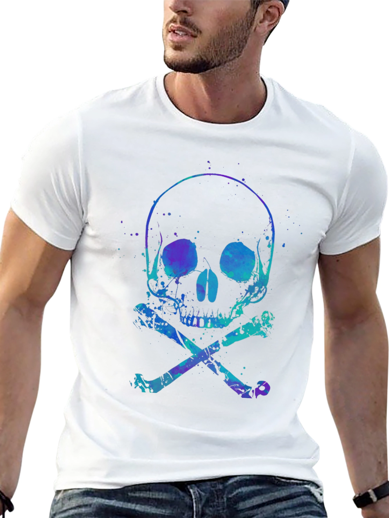 Skull & Crossbones Graphic Tee - Cool Design