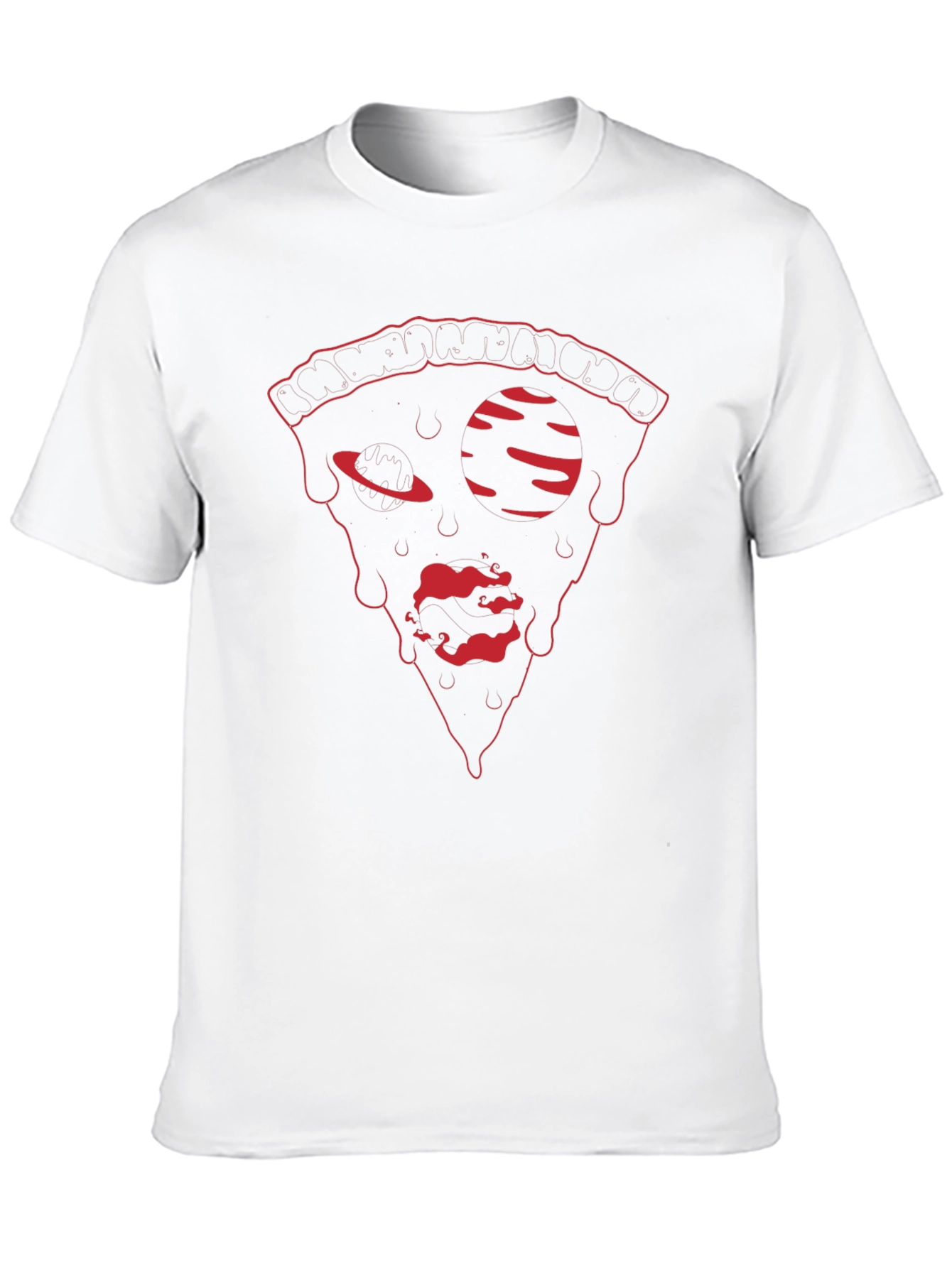 Pizza Graphic Tee - Trendy Black T-Shirt