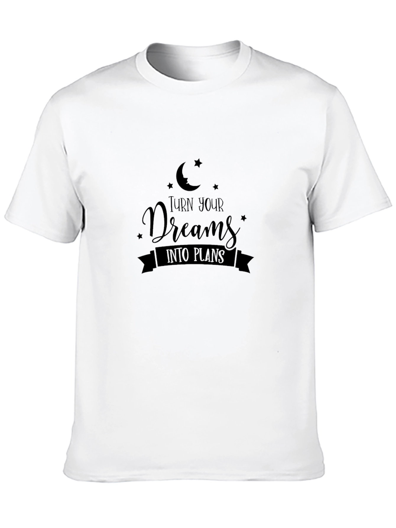 Dream Plan Graphic Tee - Motivational Black T-Shirt
