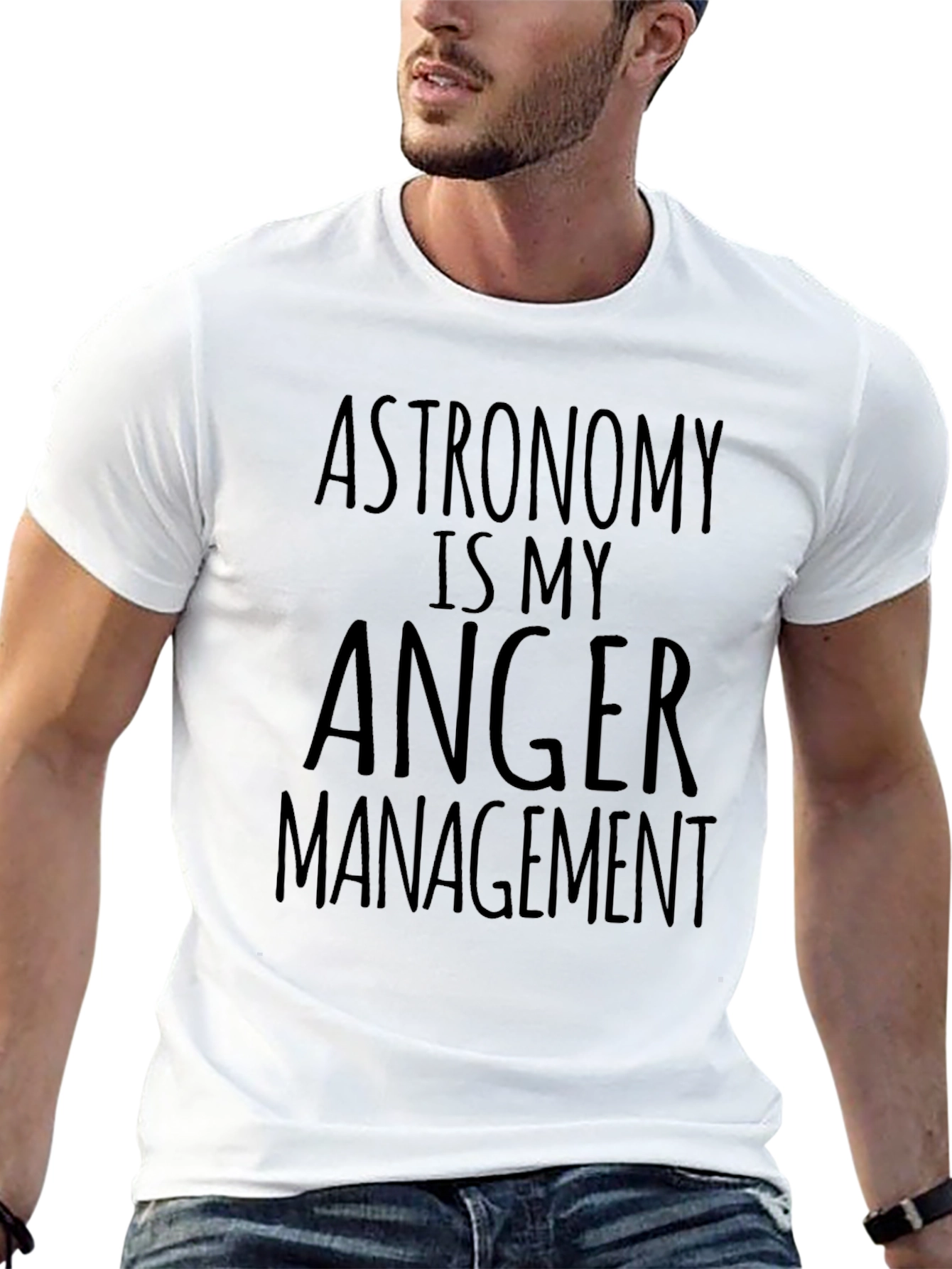 Astronomy Anger Management Black T-Shirt
