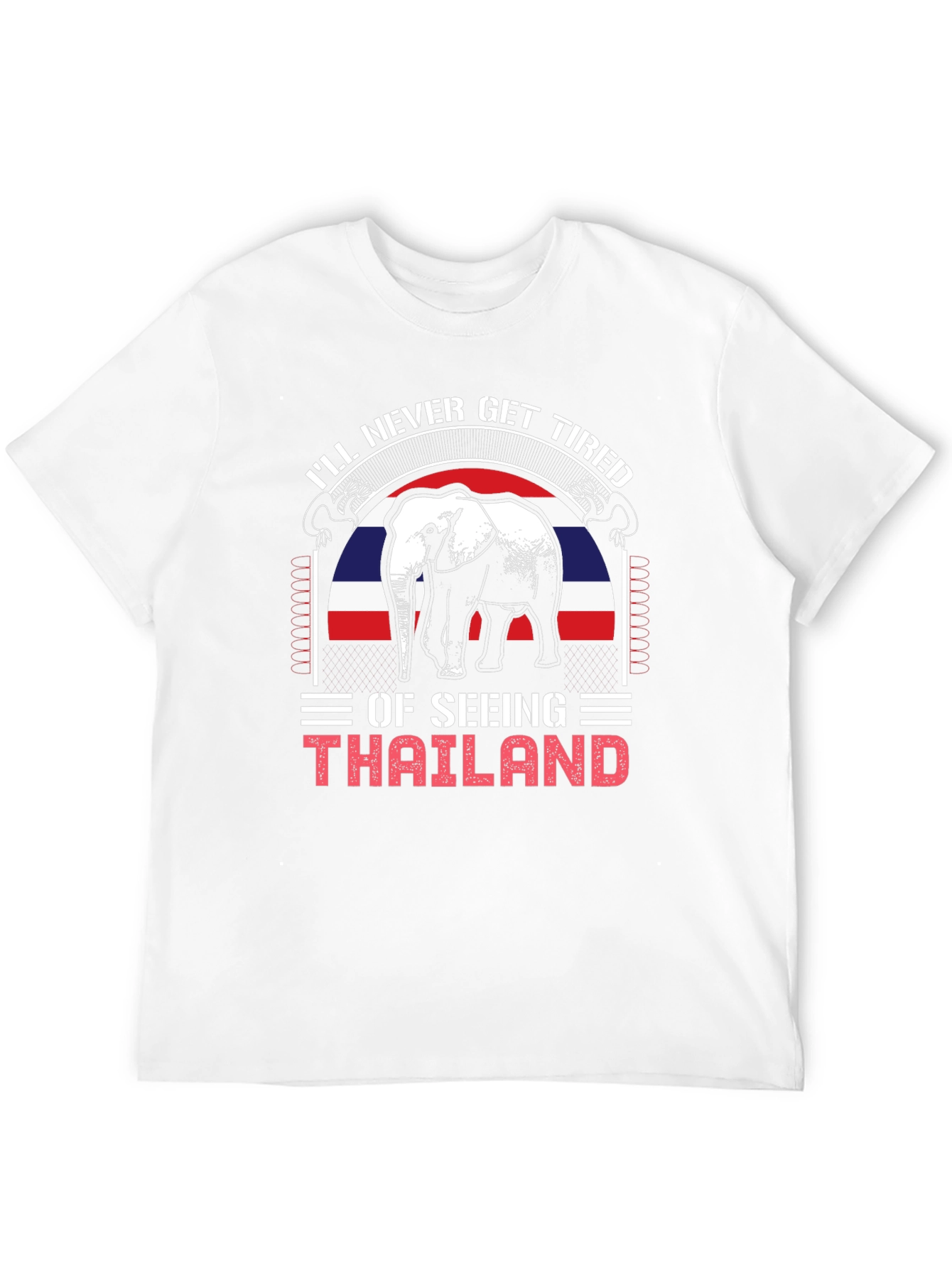 Thailand Elephant Graphic Tee - Never Get Tired
