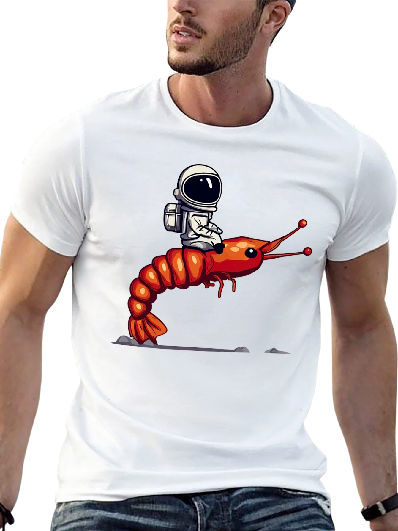 Astronaut Riding Shrimp T-Shirt