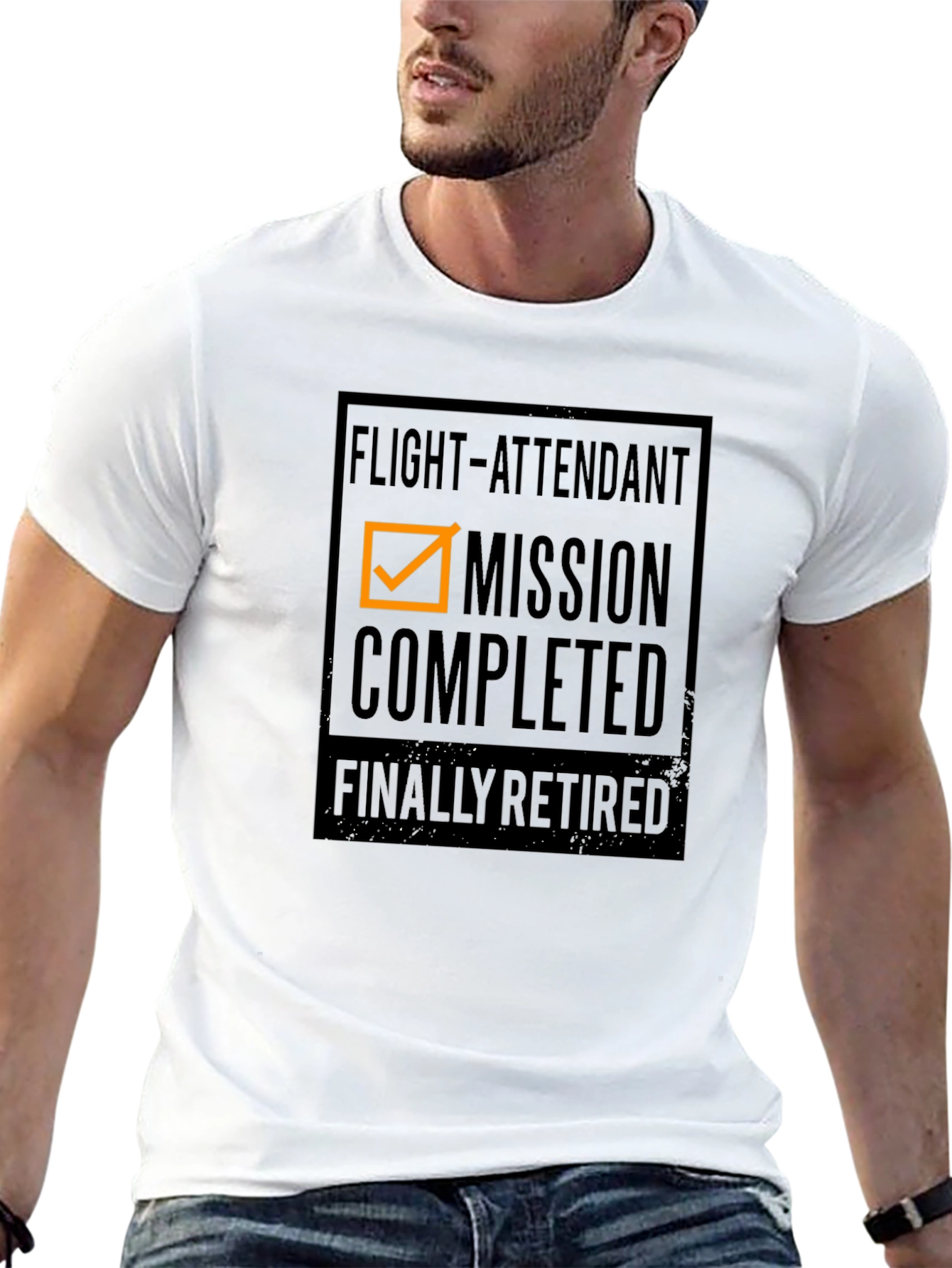 Flight Attendant Retired Mission Complete T-Shirt