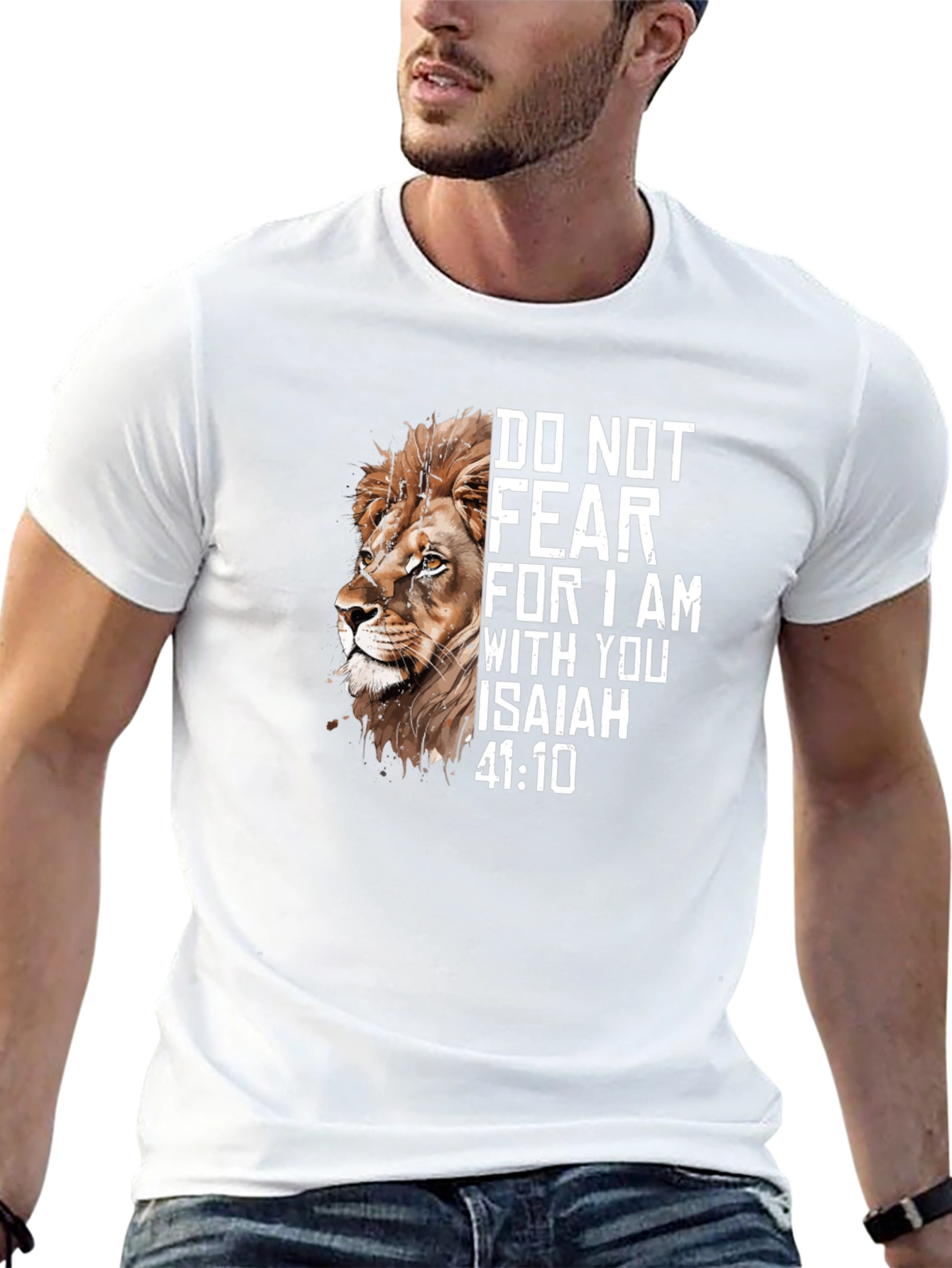 Lion Graphic Tee - Isaiah 41:10 Do Not Fear
