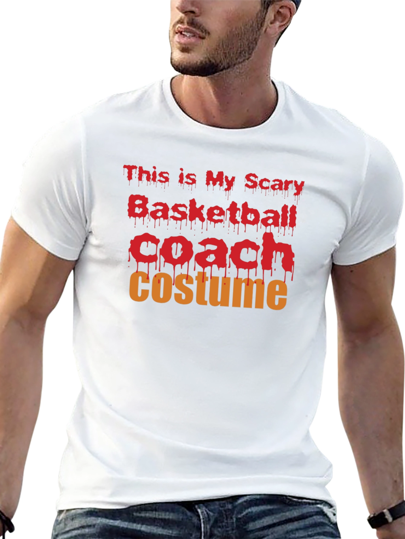 Scary Basketball Coach Costume Halloween T-Shirt