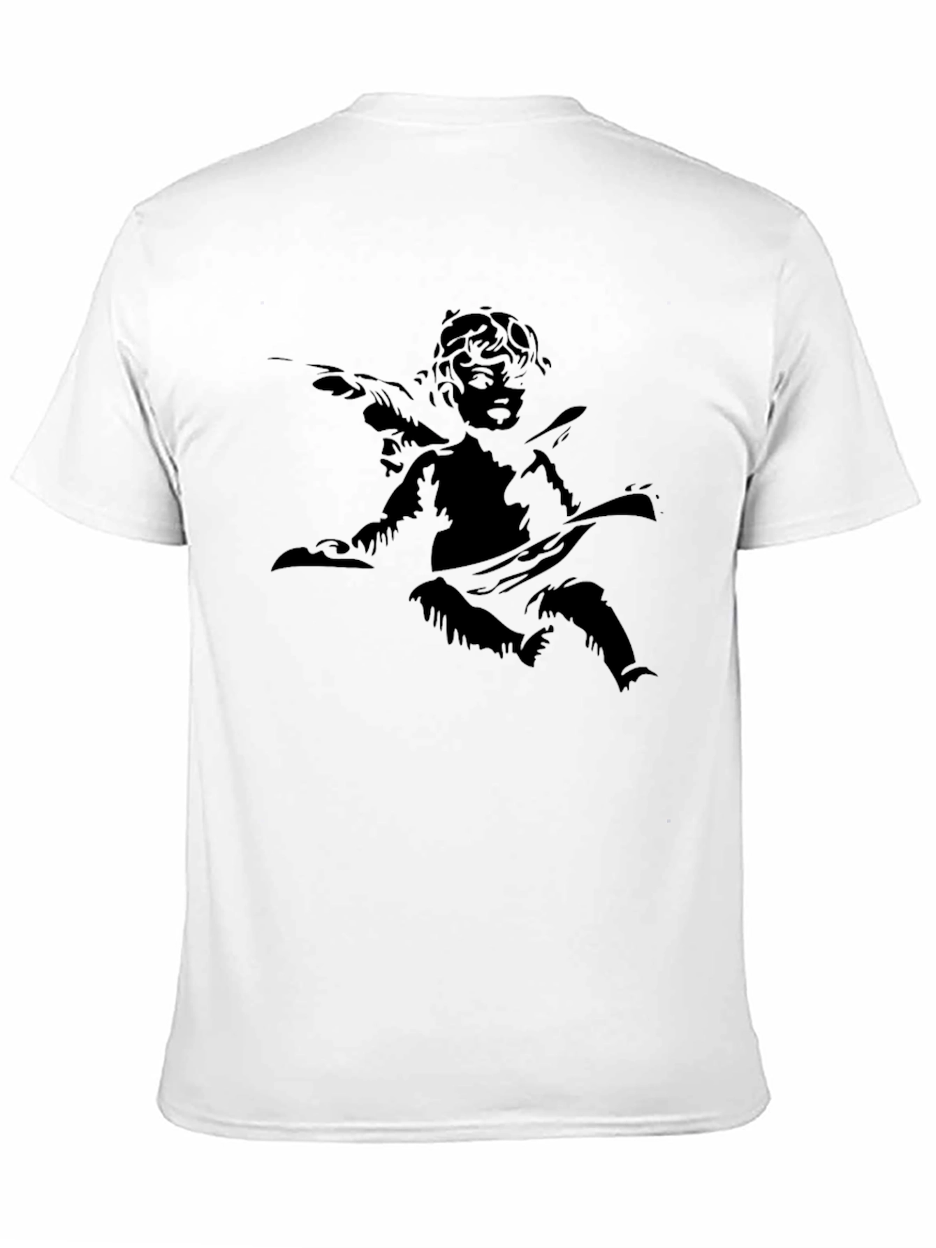 Angel Print Black T-Shirt