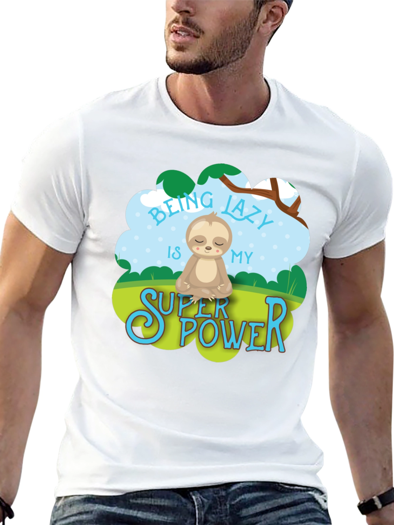 Lazy Sloth Super Power Tee