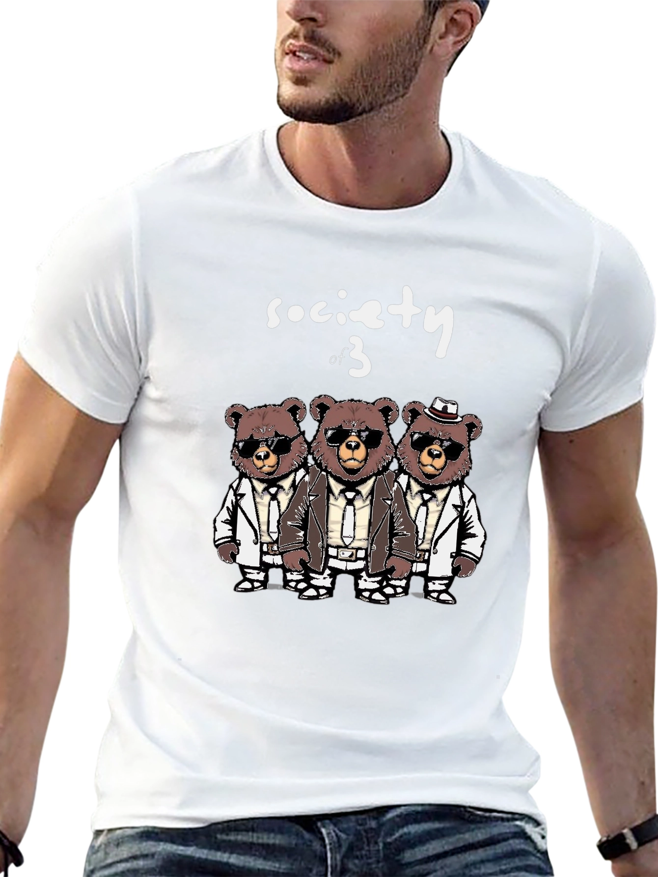 Society of 3 Bears T-Shirt - Trendy & Unique!