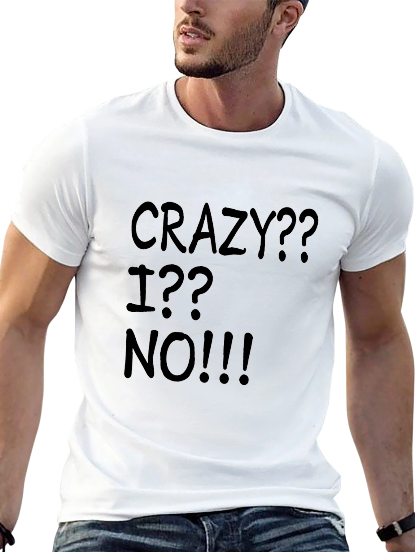 Crazy?? I?? NO!!! Black Graphic Tee