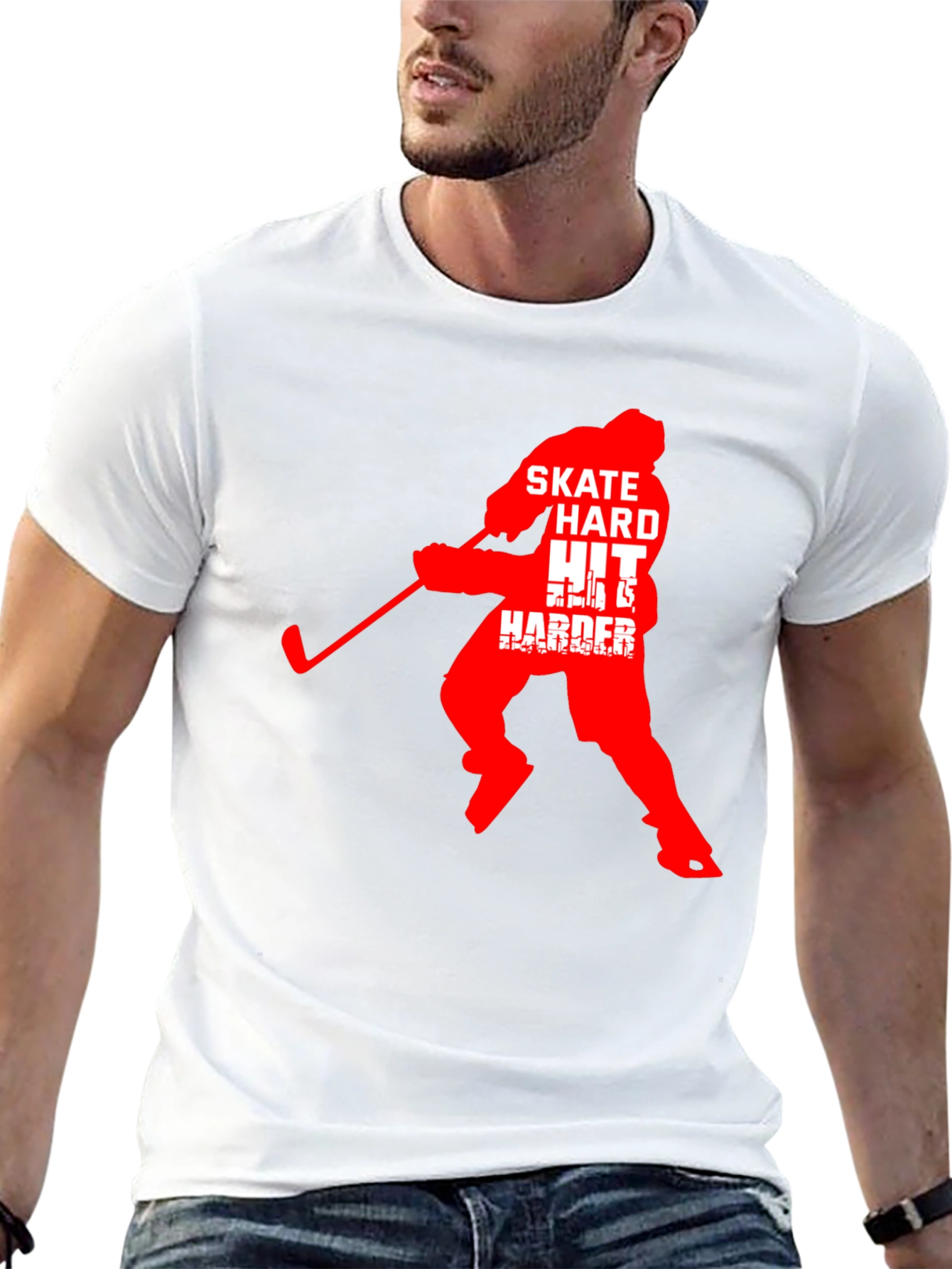 Hockey T-Shirt: Skate Hard Hit Harder!