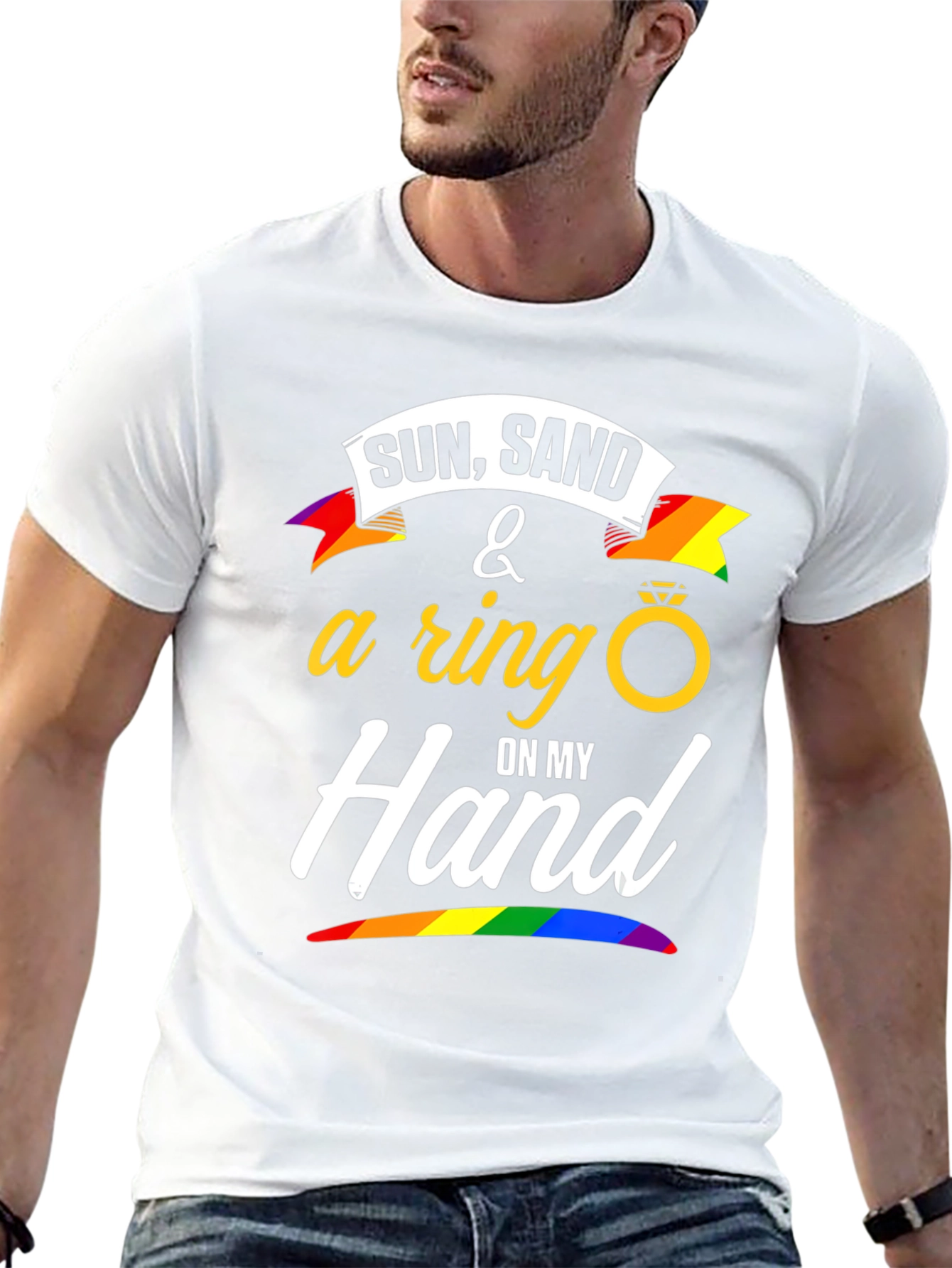 Sun Sand & A Ring T-Shirt - LGBTQ+ Pride