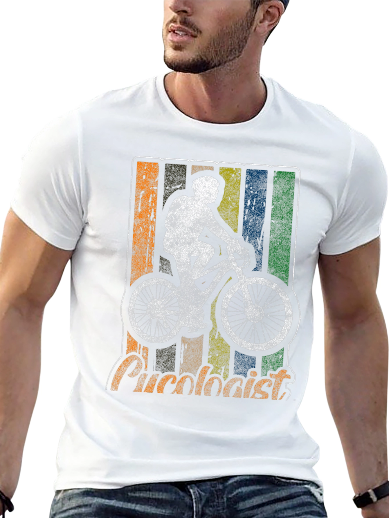 Cyclist Graphic Print Tee