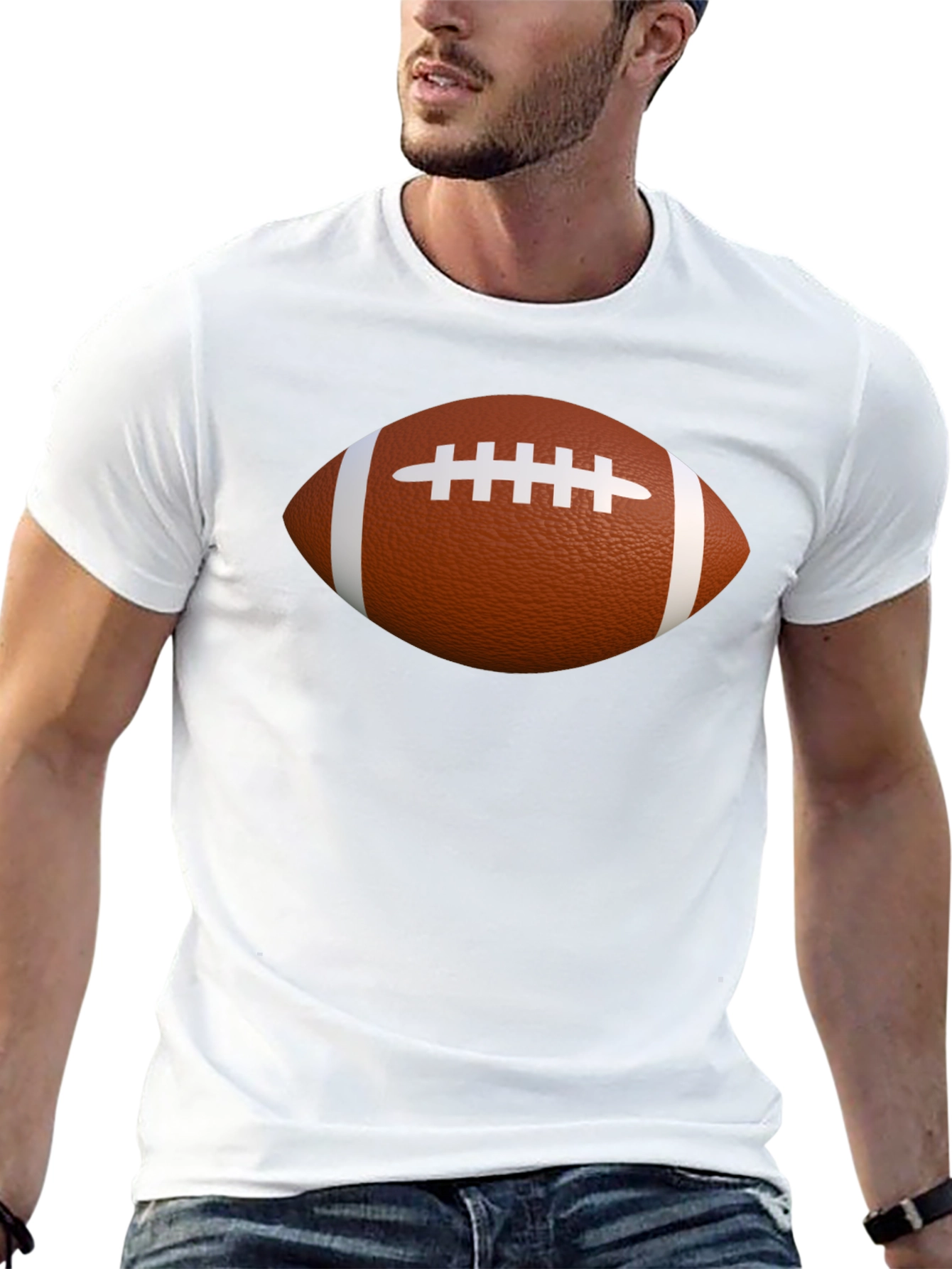Football Graphic T-Shirt - Casual Cotton Tee