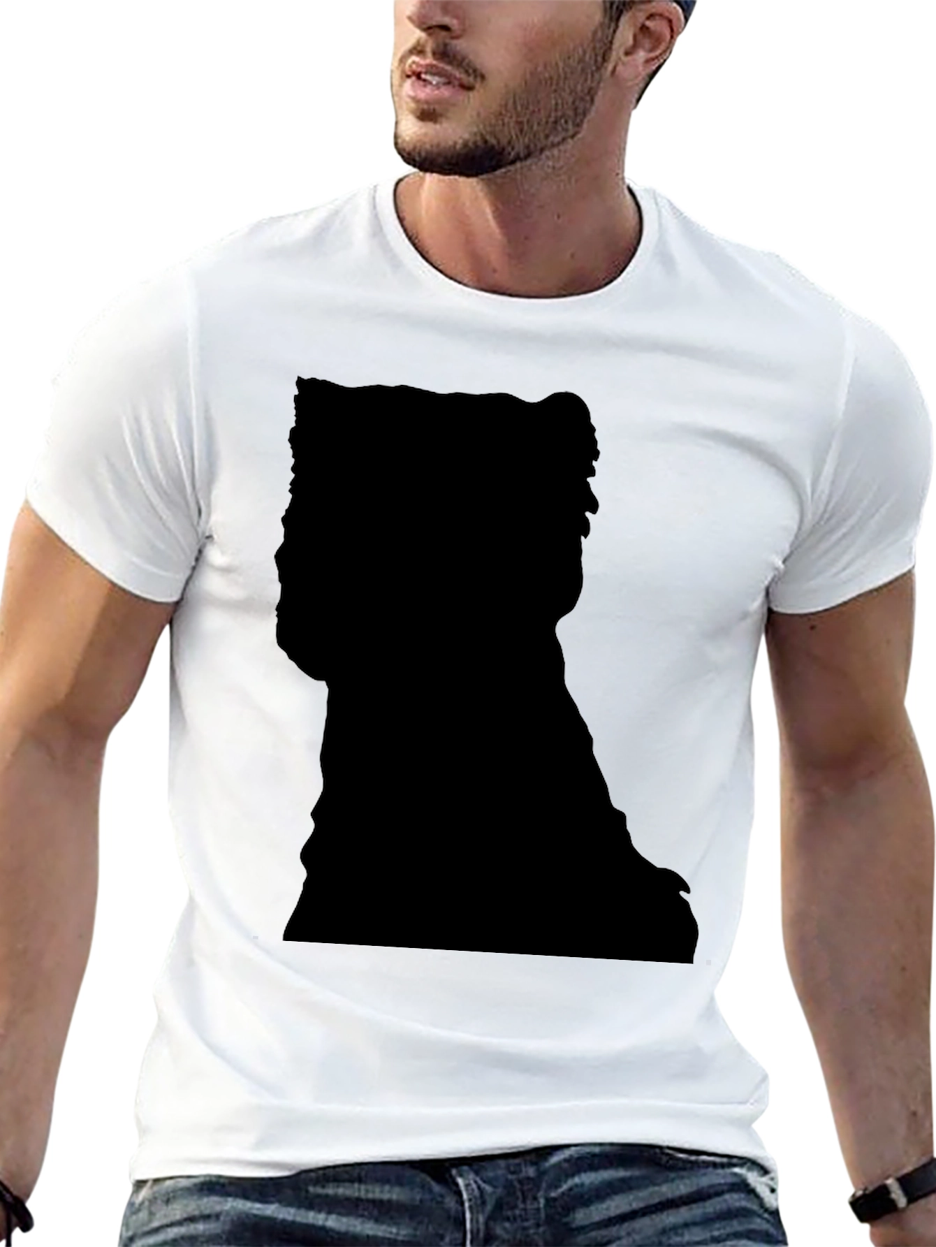 Silhouette Print Black T-Shirt