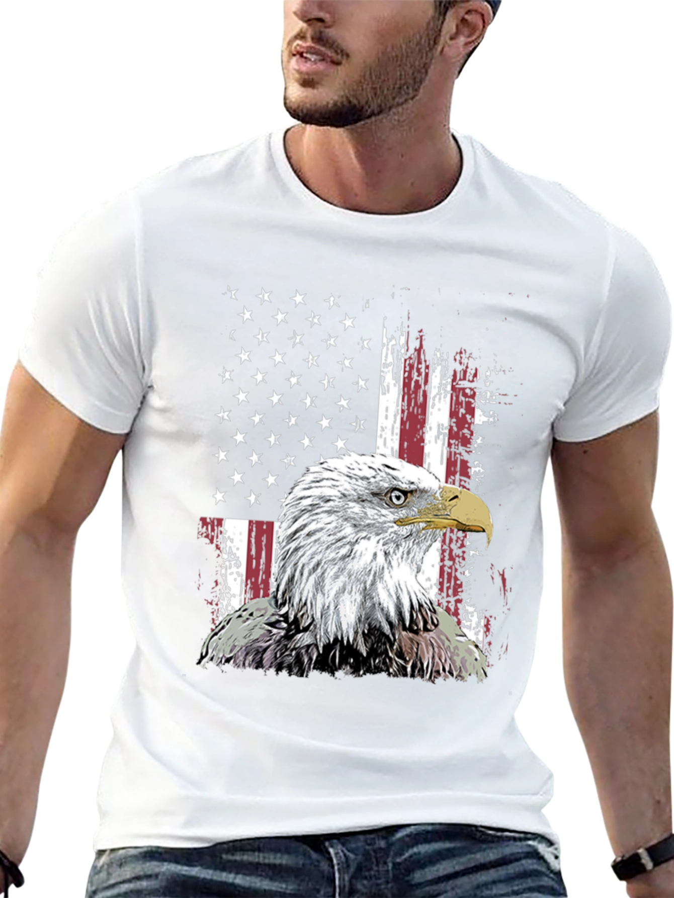 American Eagle Flag Graphic Tee - Patriotic Pride