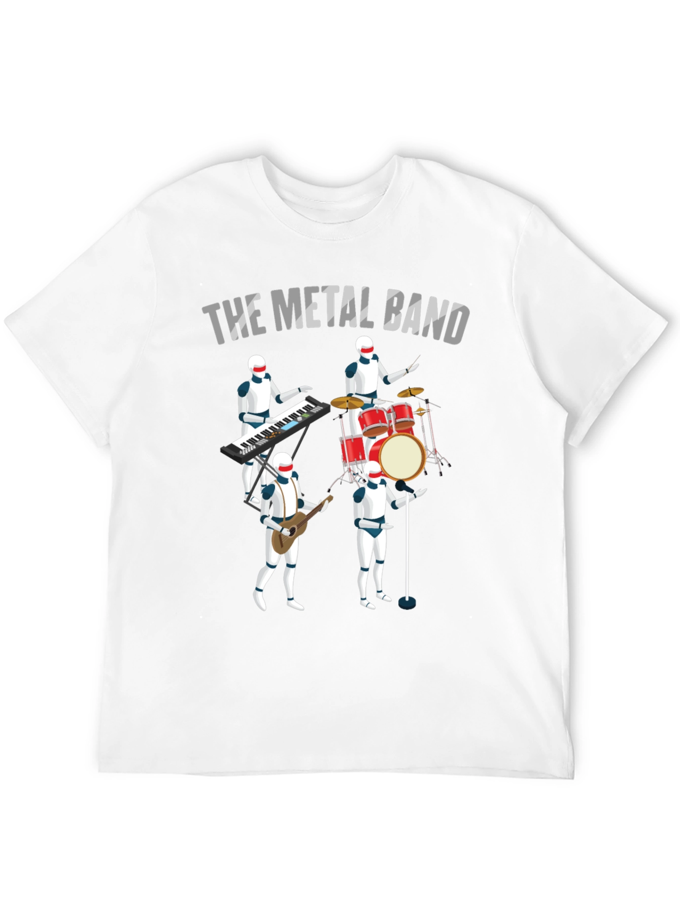 The Metal Band T-Shirt - Robot Music Band Tee