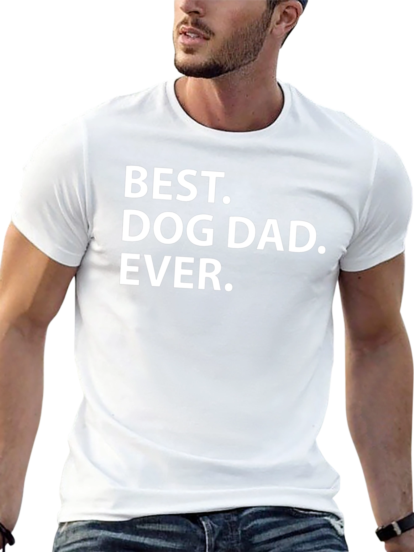 Best Dog Dad Ever Black T-Shirt