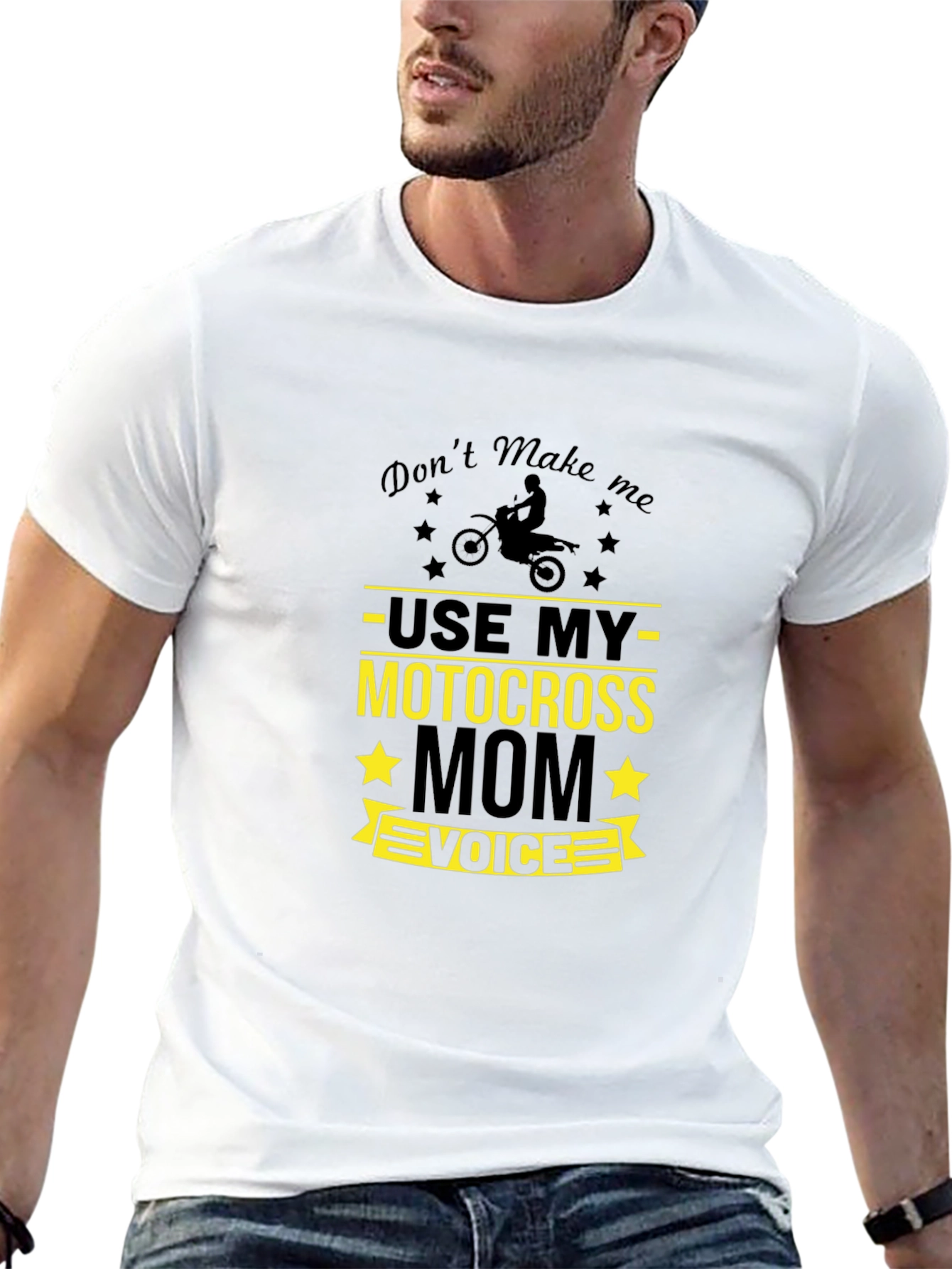 Motocross Mom Voice Black Graphic Tee