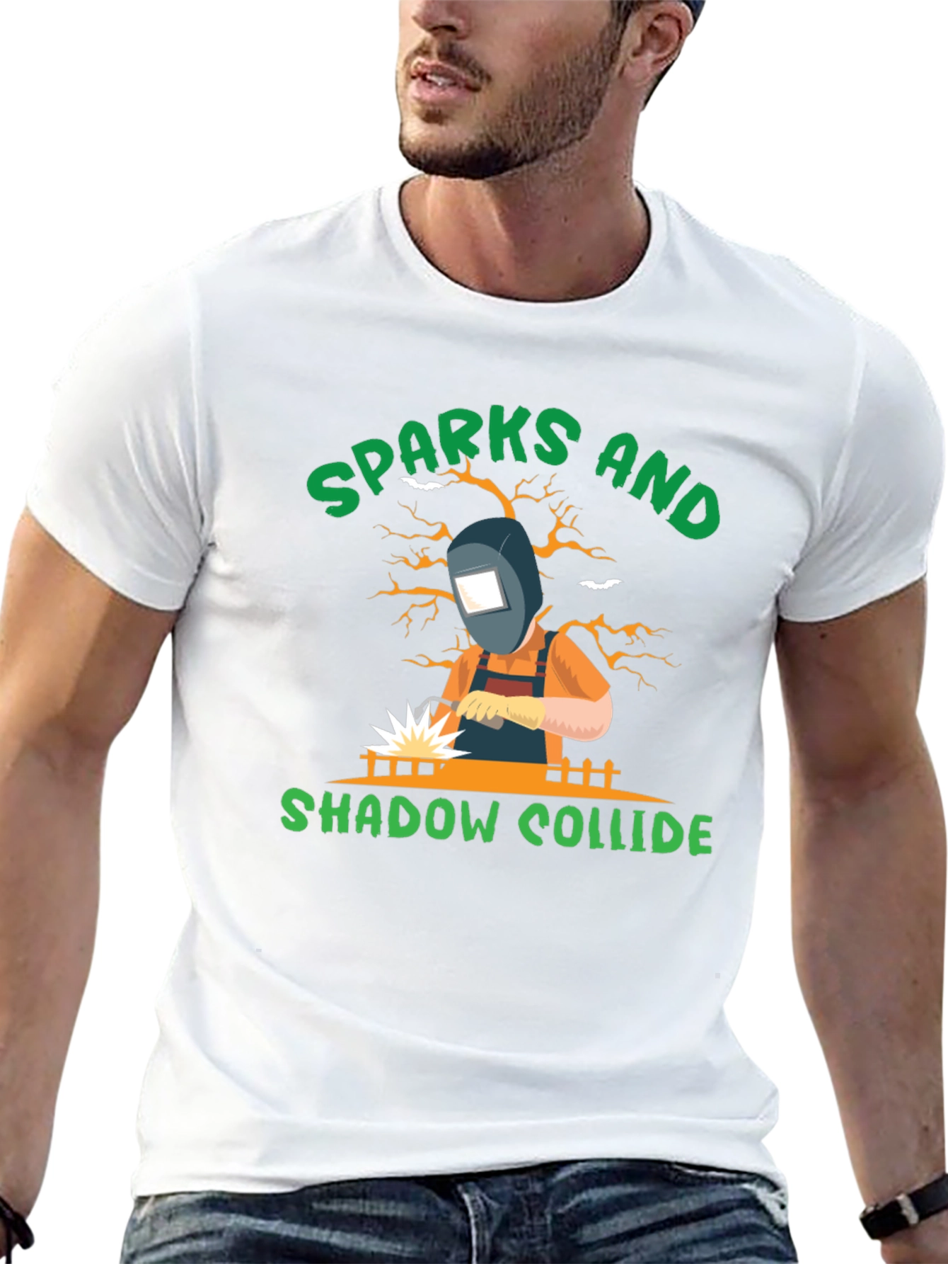 Sparks and Shadow Welding T-Shirt