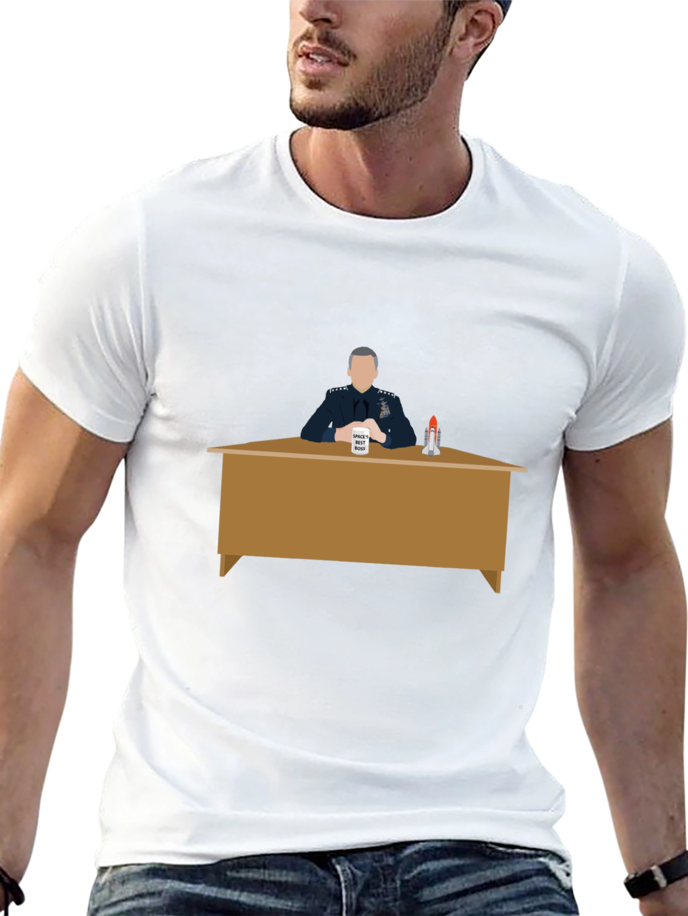Space Force Tee: General Mark Naird Desk Design