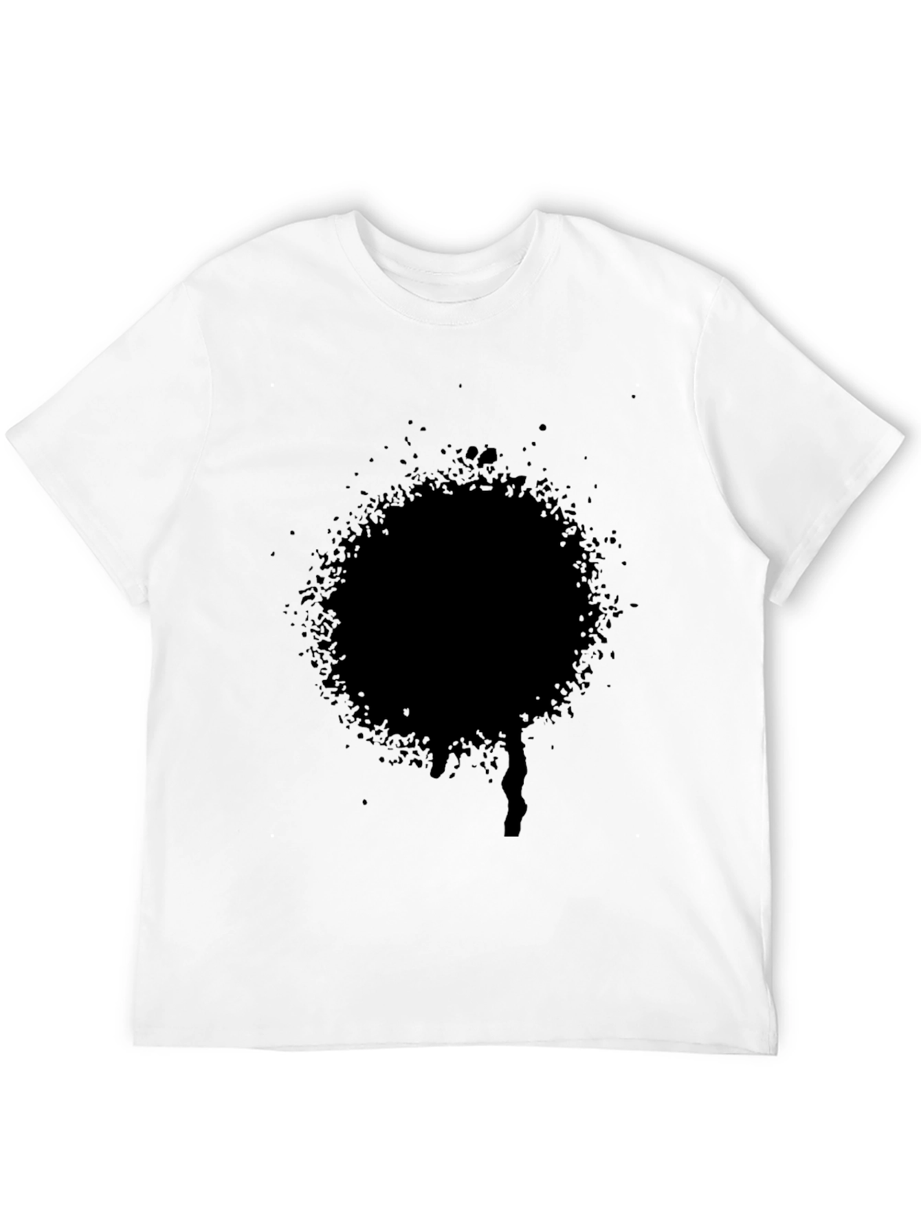 Modern Black T-Shirt with Abstract Circle Design